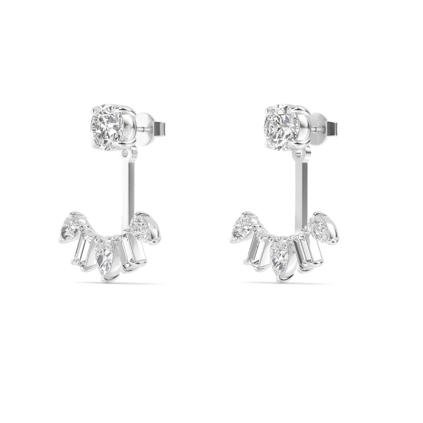 9K White Gold Lab Grown Diamond EARRINGS 2.44 ctw E33280MS-2.33CT