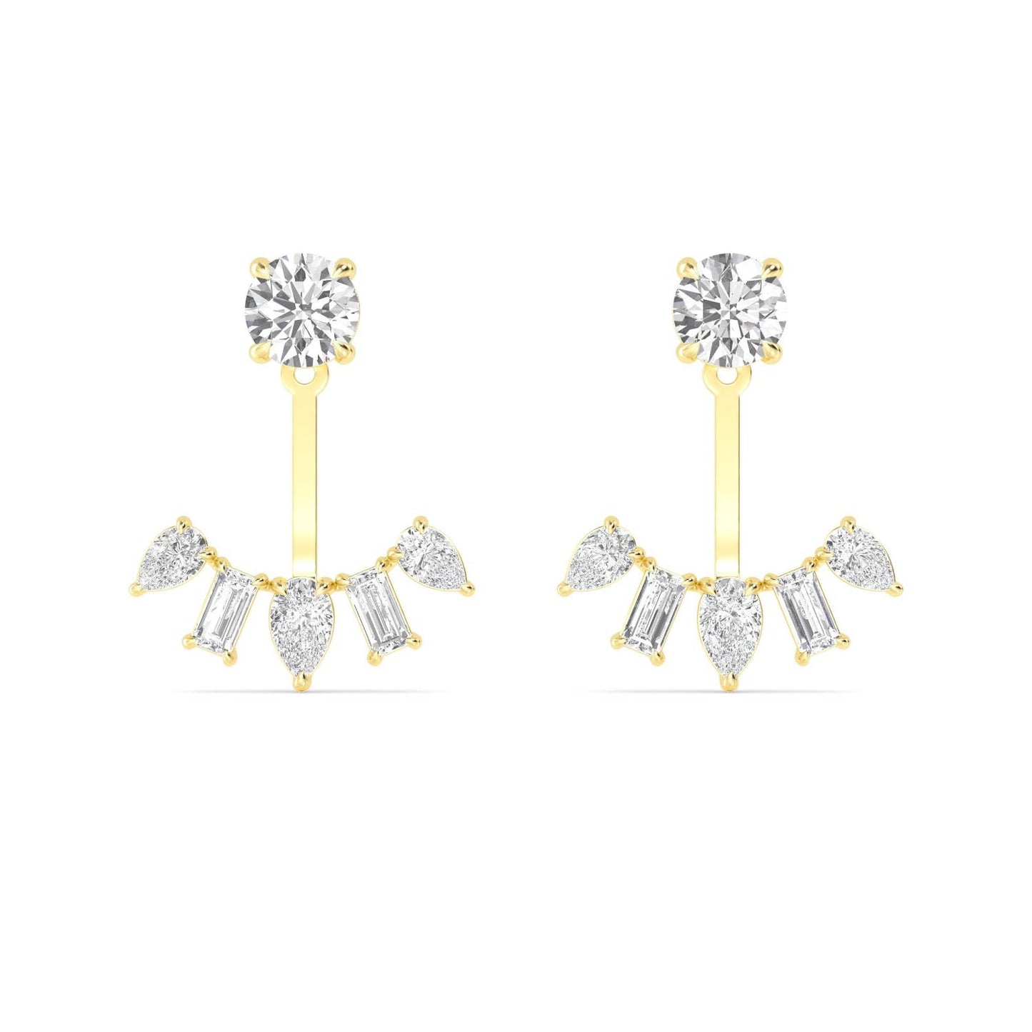 9K Yellow Gold Lab Grown Diamond EARRINGS 2.44 ctw E33280MS-2.33CT
