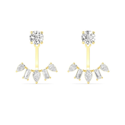 9K Yellow Gold Lab Grown Diamond EARRINGS 2.44 ctw E33280MS-2.33CT