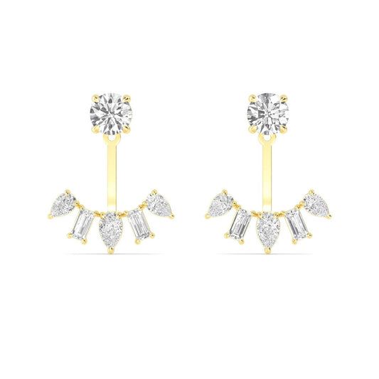 9K Yellow Gold Lab Grown Diamond EARRINGS 2.44 ctw E33280MS-2.33CT