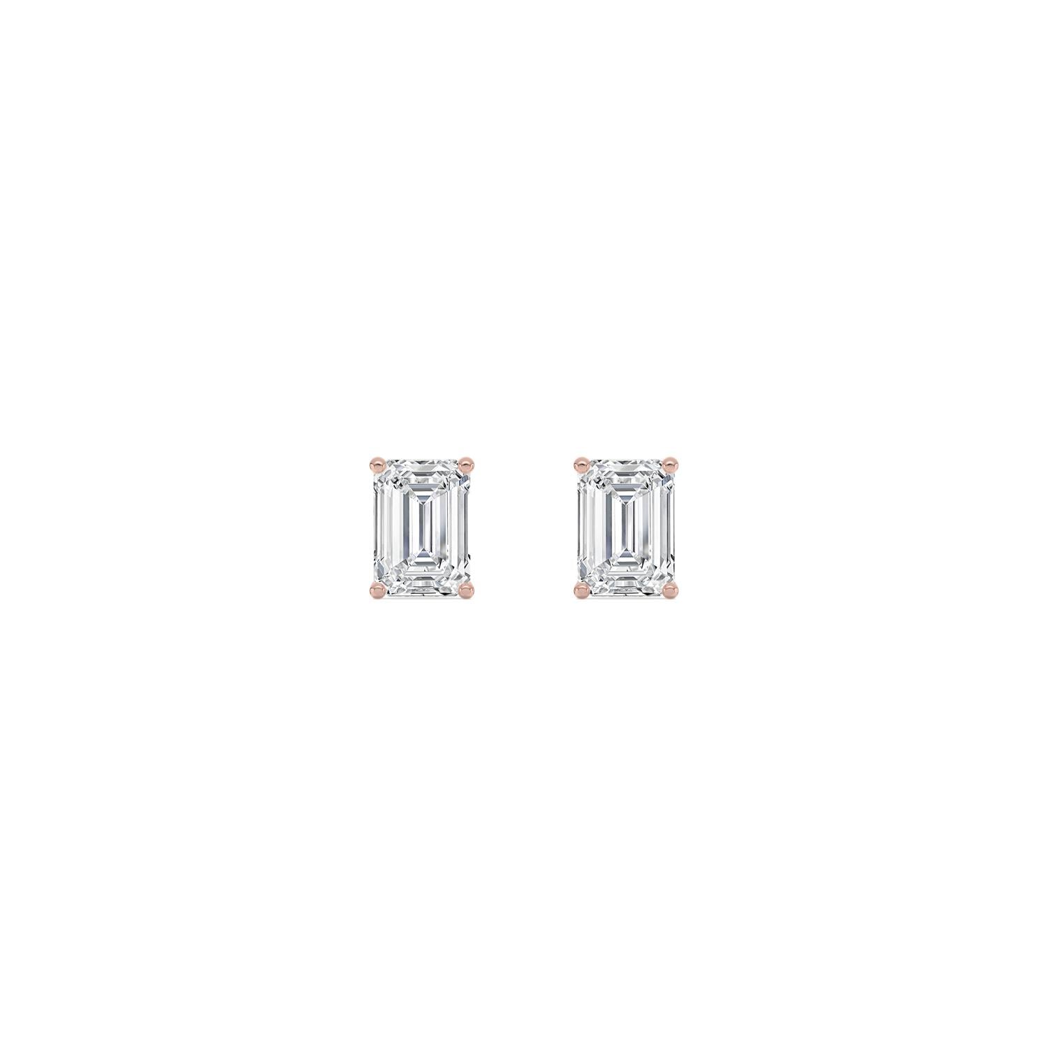 9K Rose Gold Lab Grown Diamond EARRINGS 3.00 ctw E33357EM-3