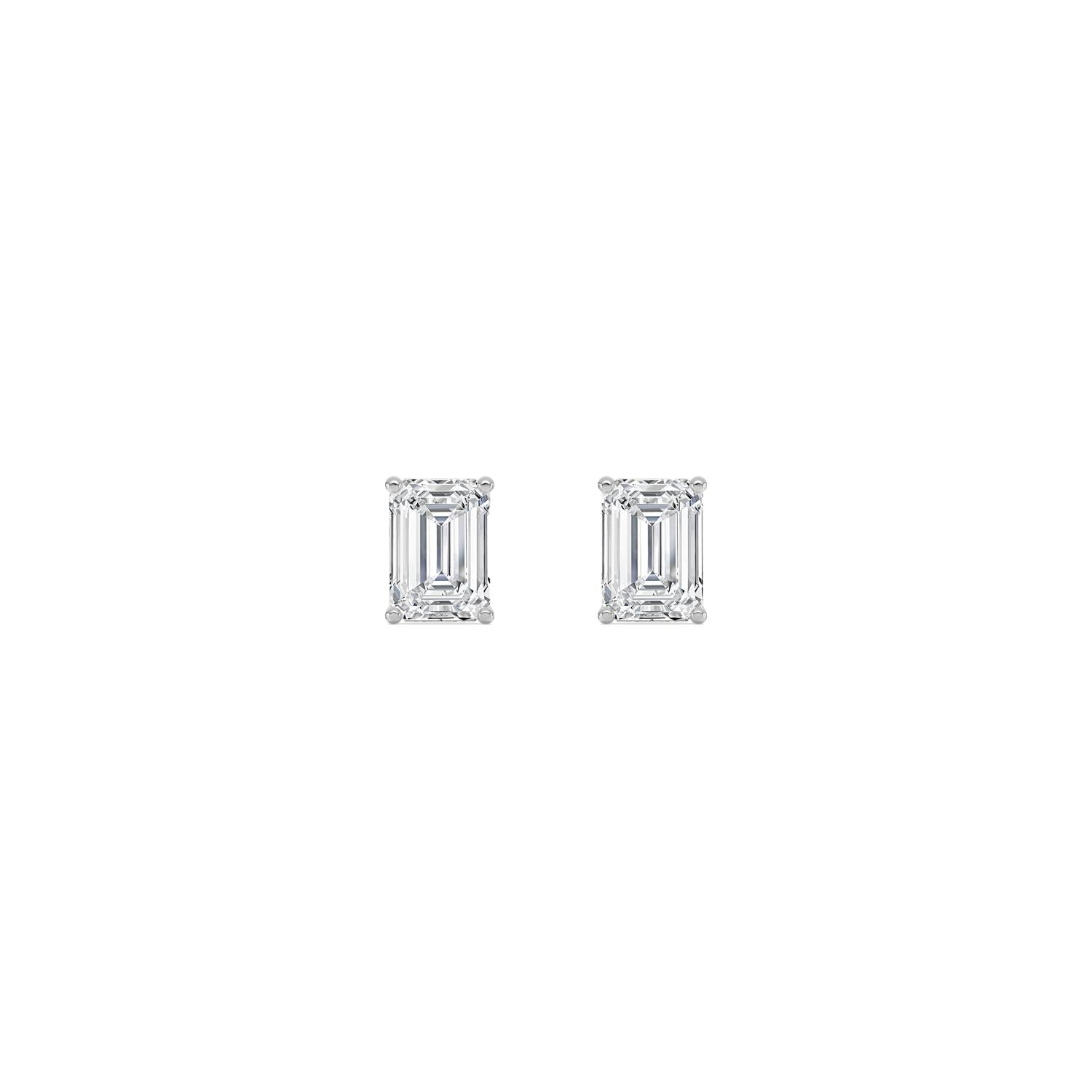 9K White Gold Lab Grown Diamond EARRINGS 3.00 ctw E33357EM-3