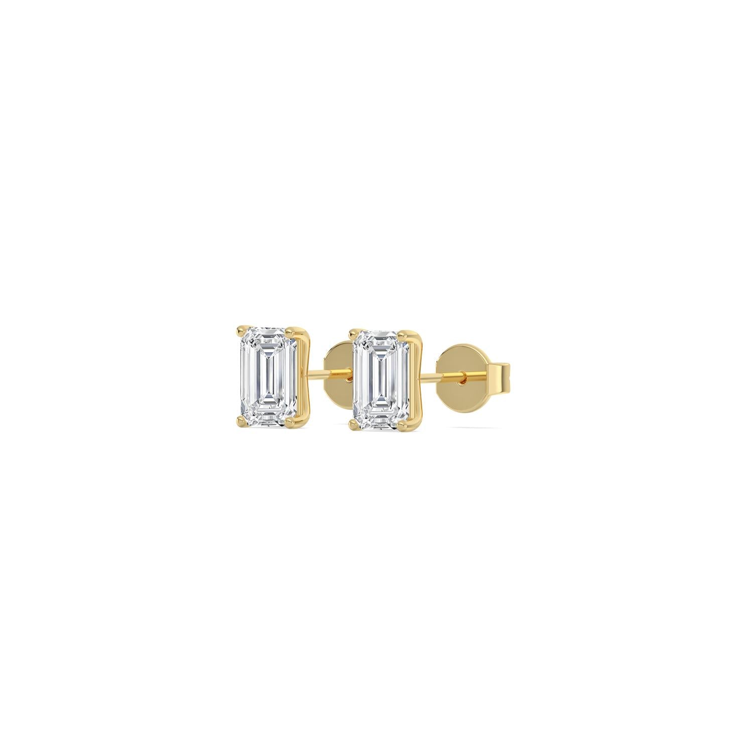 9K Yellow Gold Lab Grown Diamond EARRINGS 3.00 ctw E33357EM-3