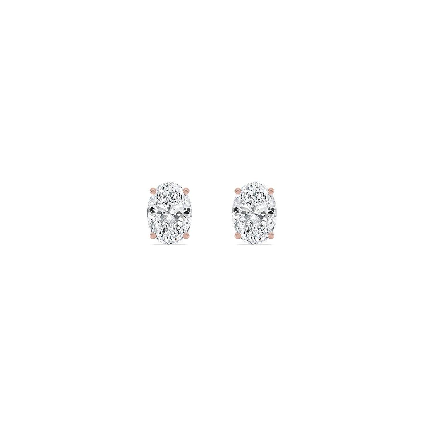9K Rose Gold Lab Grown Diamond EARRINGS 3.00 ctw E33357OV-3