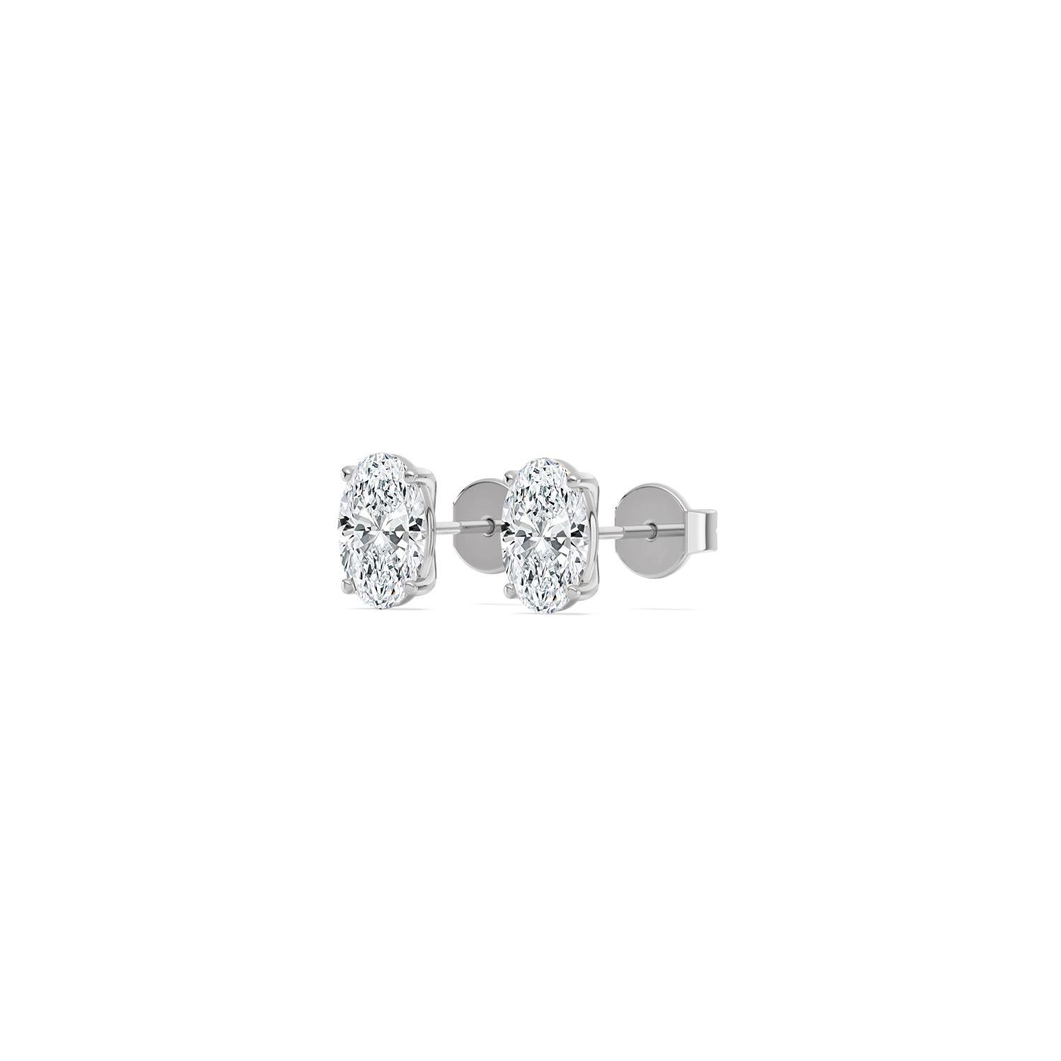 9K White Gold Lab Grown Diamond EARRINGS 3.00 ctw E33357OV-3