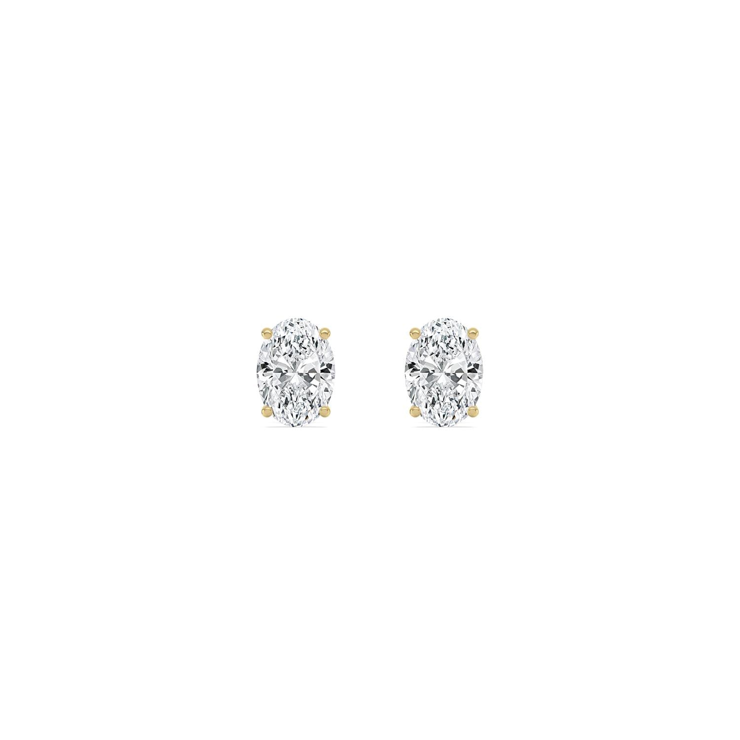 9K Yellow Gold Lab Grown Diamond EARRINGS 3.00 ctw E33357OV-3