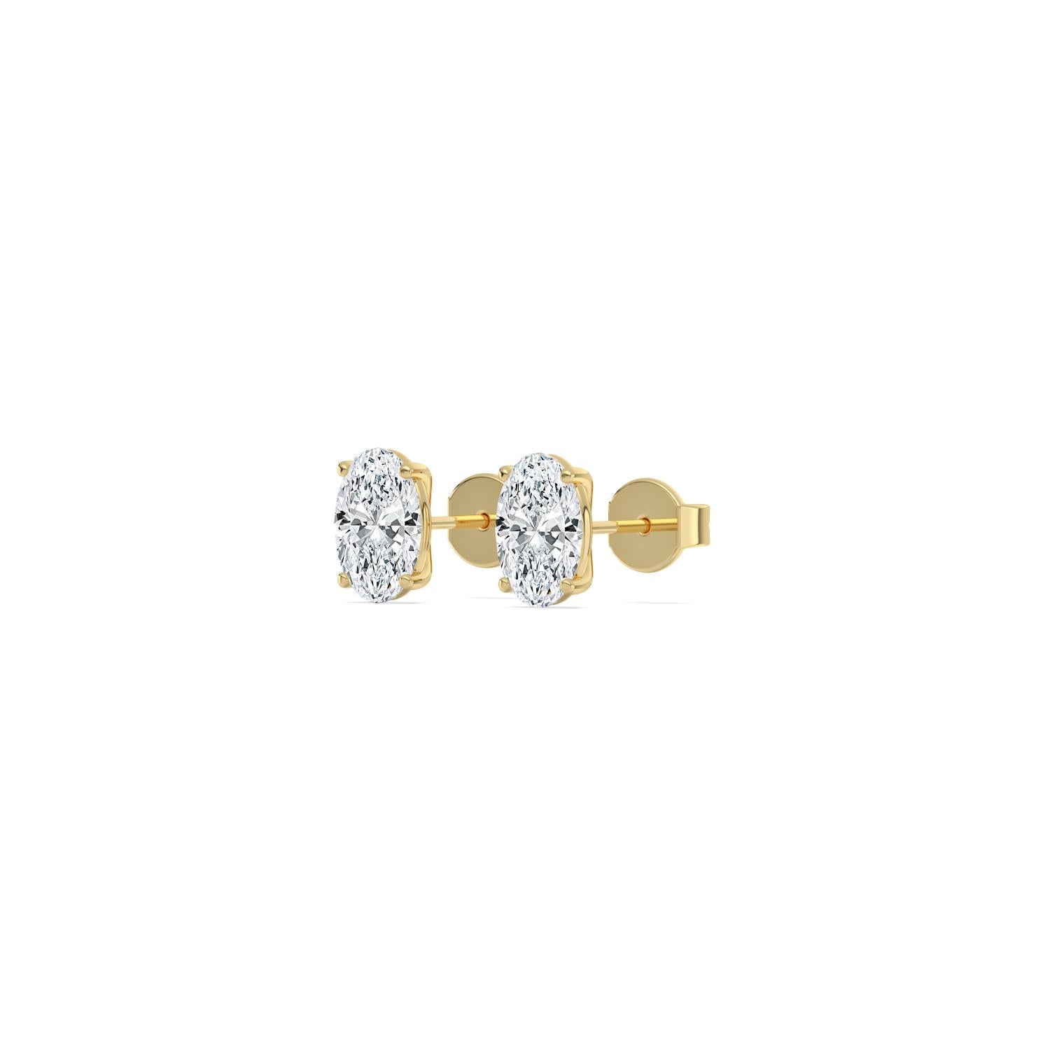 9K Yellow Gold Lab Grown Diamond EARRINGS 3.00 ctw E33357OV-3