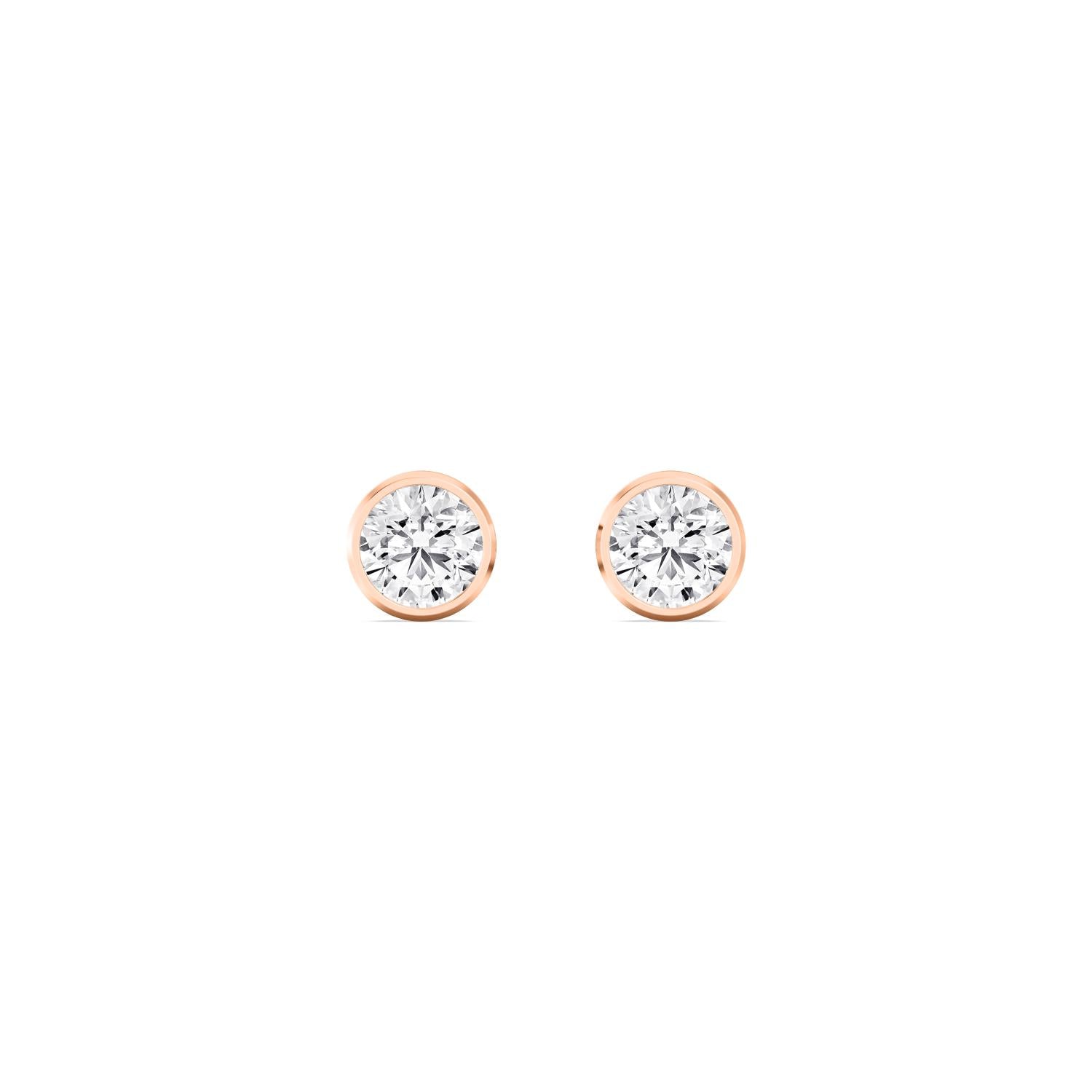 9K Rose Gold Lab Grown Diamond EARRINGS 0.23 ctw E33451-0.25CT