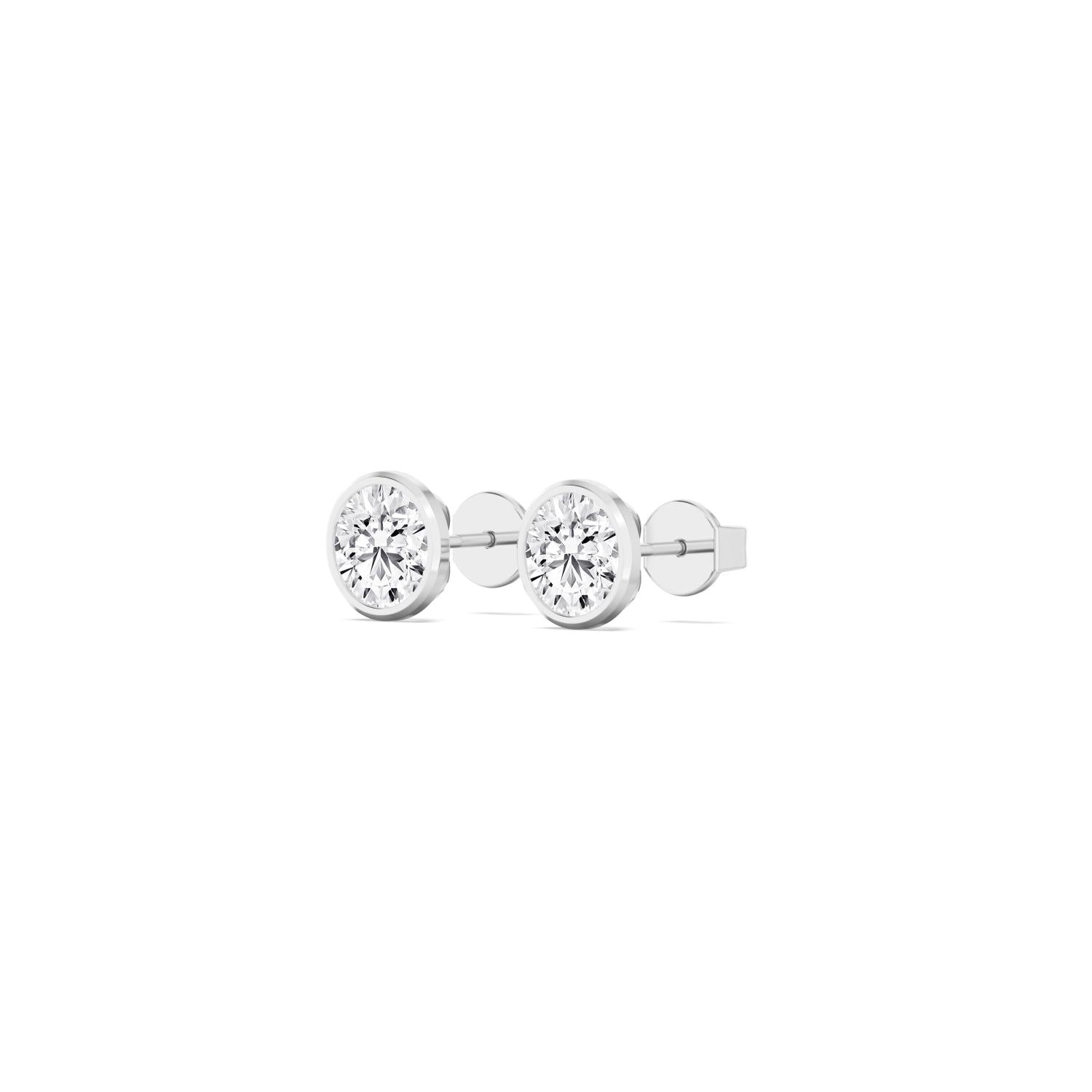9K White Gold Lab Grown Diamond EARRINGS 0.23 ctw E33451-0.25CT