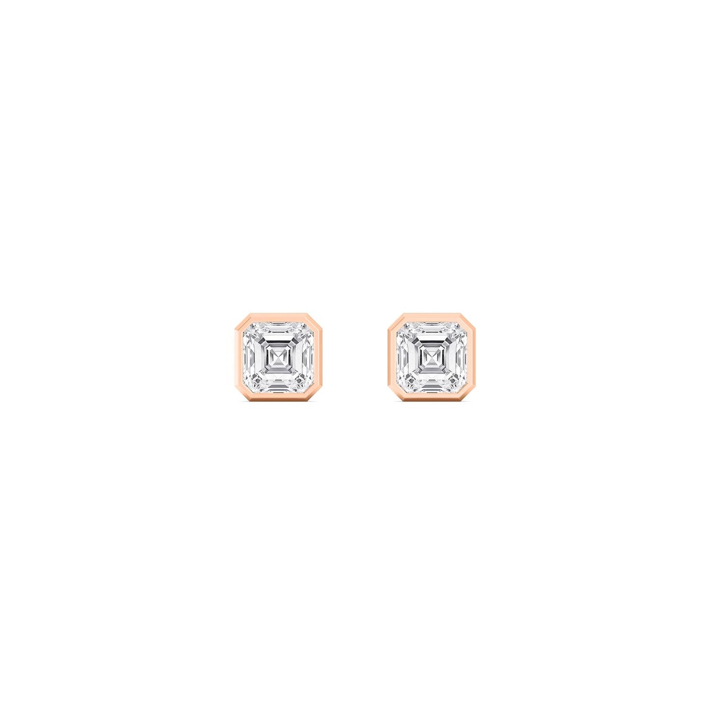 9K Rose Gold Lab Grown Diamond EARRINGS 4.00 ctw E33451ASS-4