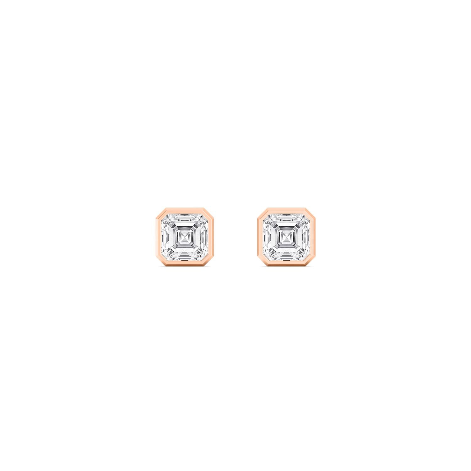 9K Rose Gold Lab Grown Diamond EARRINGS 4.00 ctw E33451ASS-4