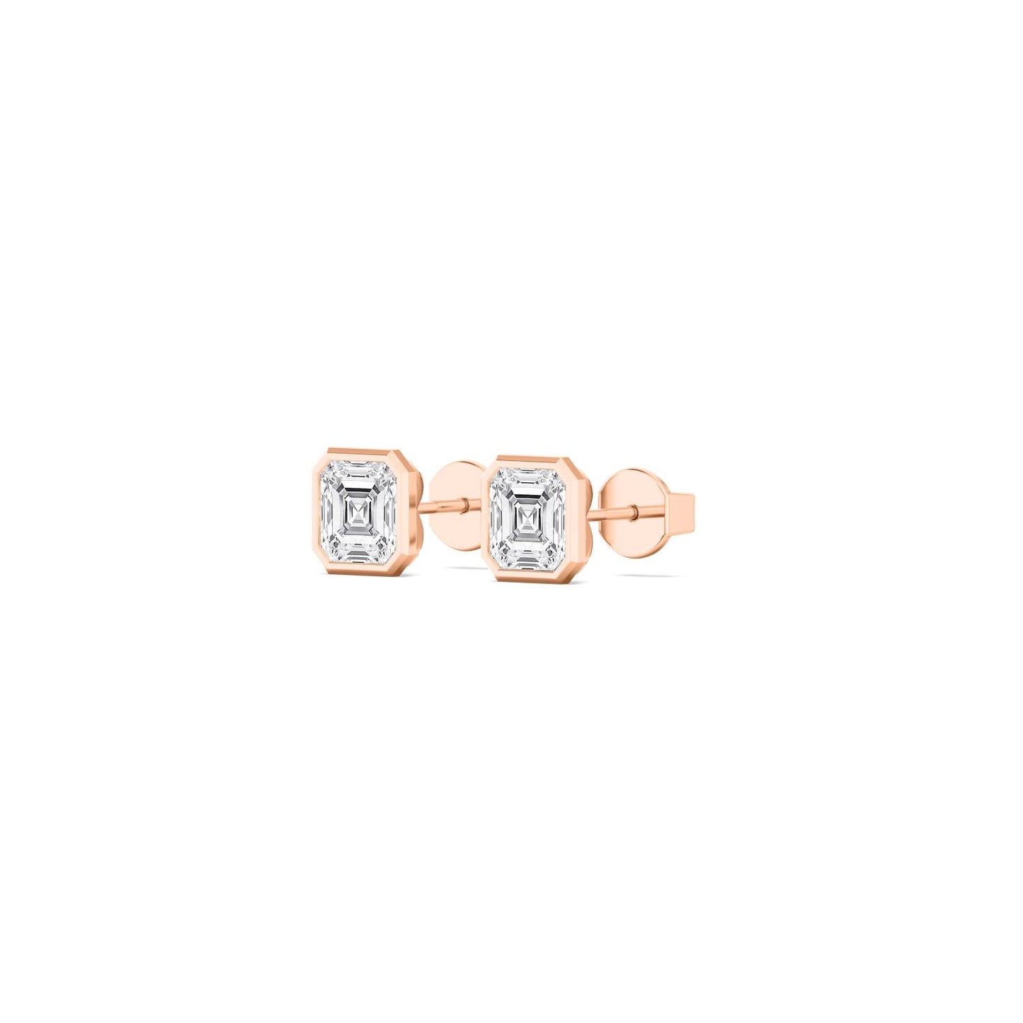 9K Rose Gold Lab Grown Diamond EARRINGS 4.00 ctw E33451ASS-4