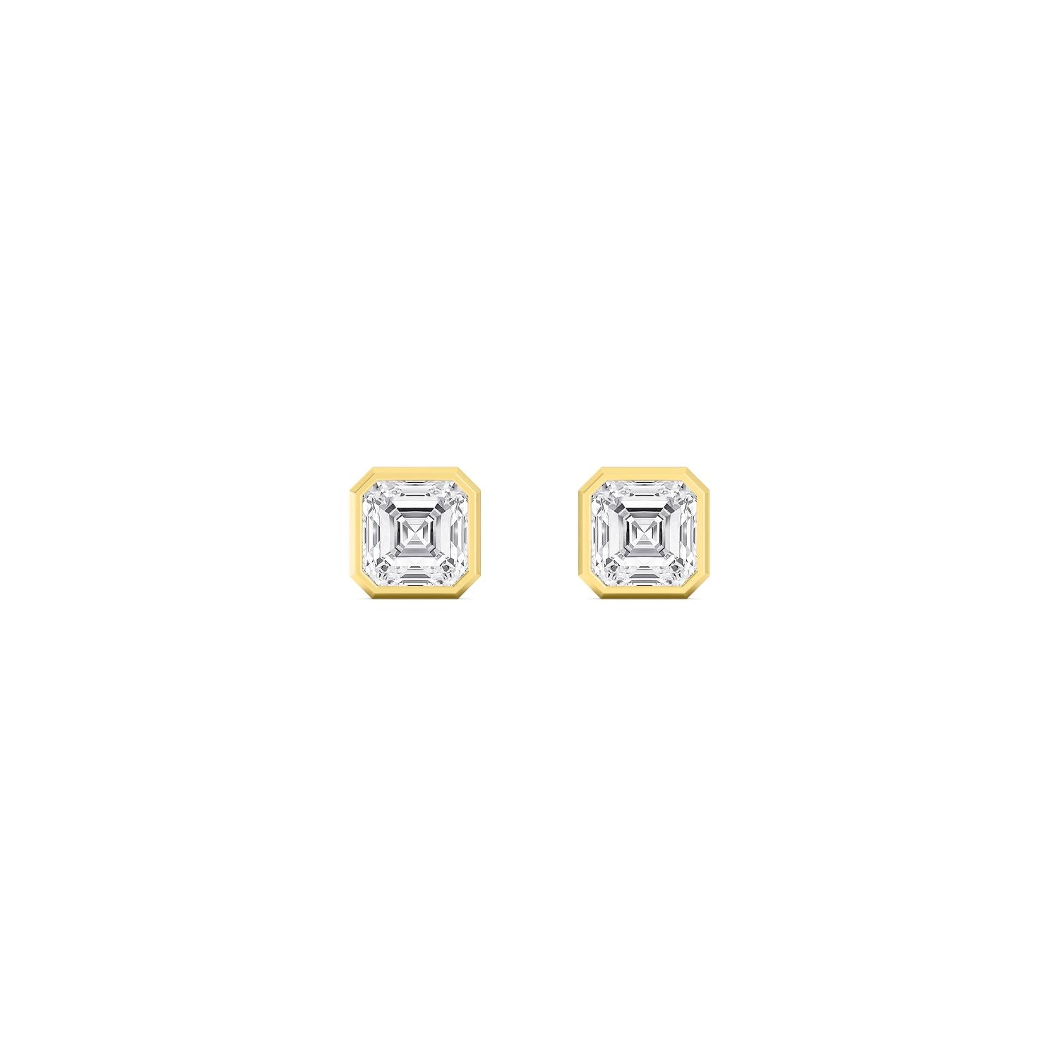 9K Yellow Gold Lab Grown Diamond EARRINGS 4.00 ctw E33451ASS-4