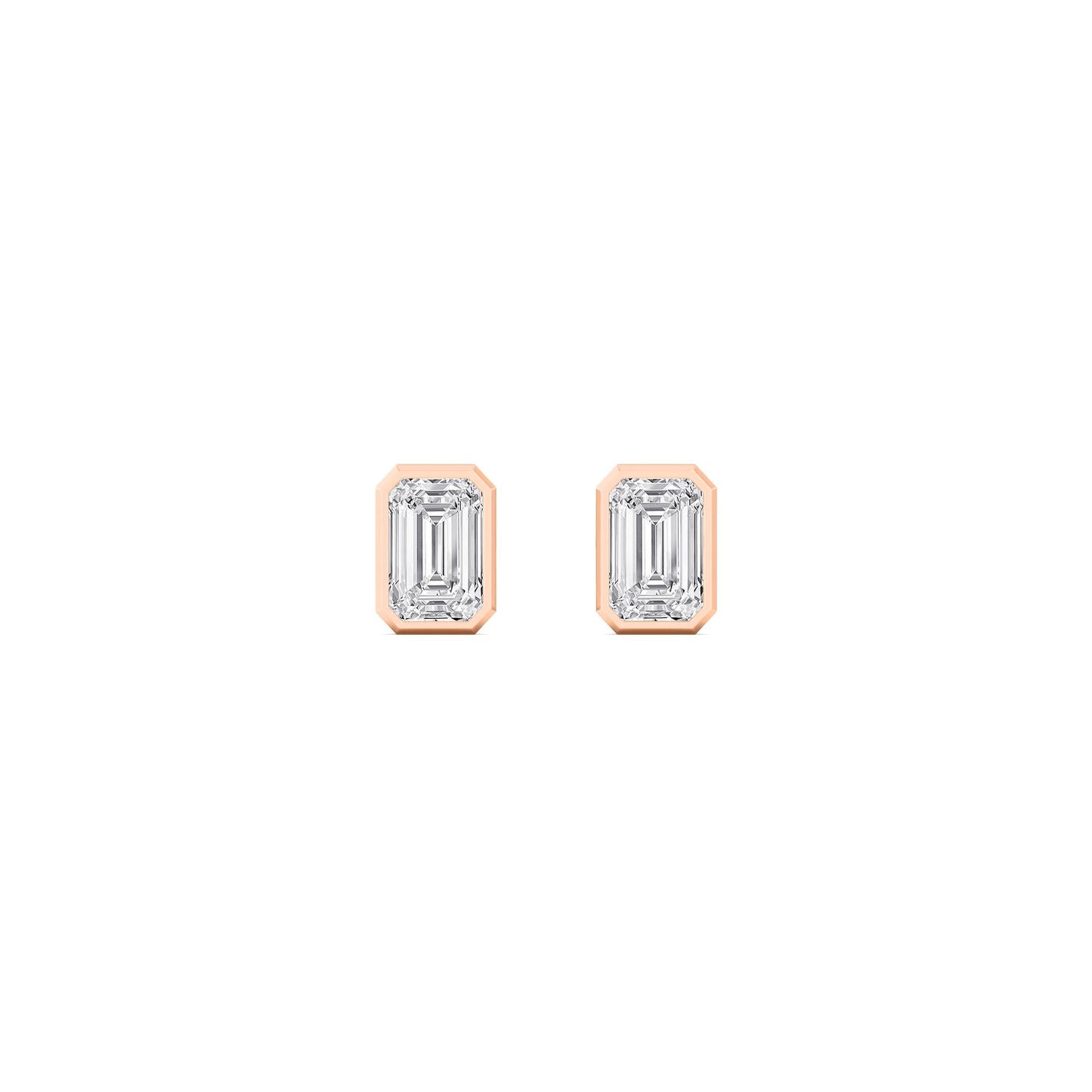 9K Rose Gold Lab Grown Diamond EARRINGS 0.22 ctw E33451EM-0.25CT