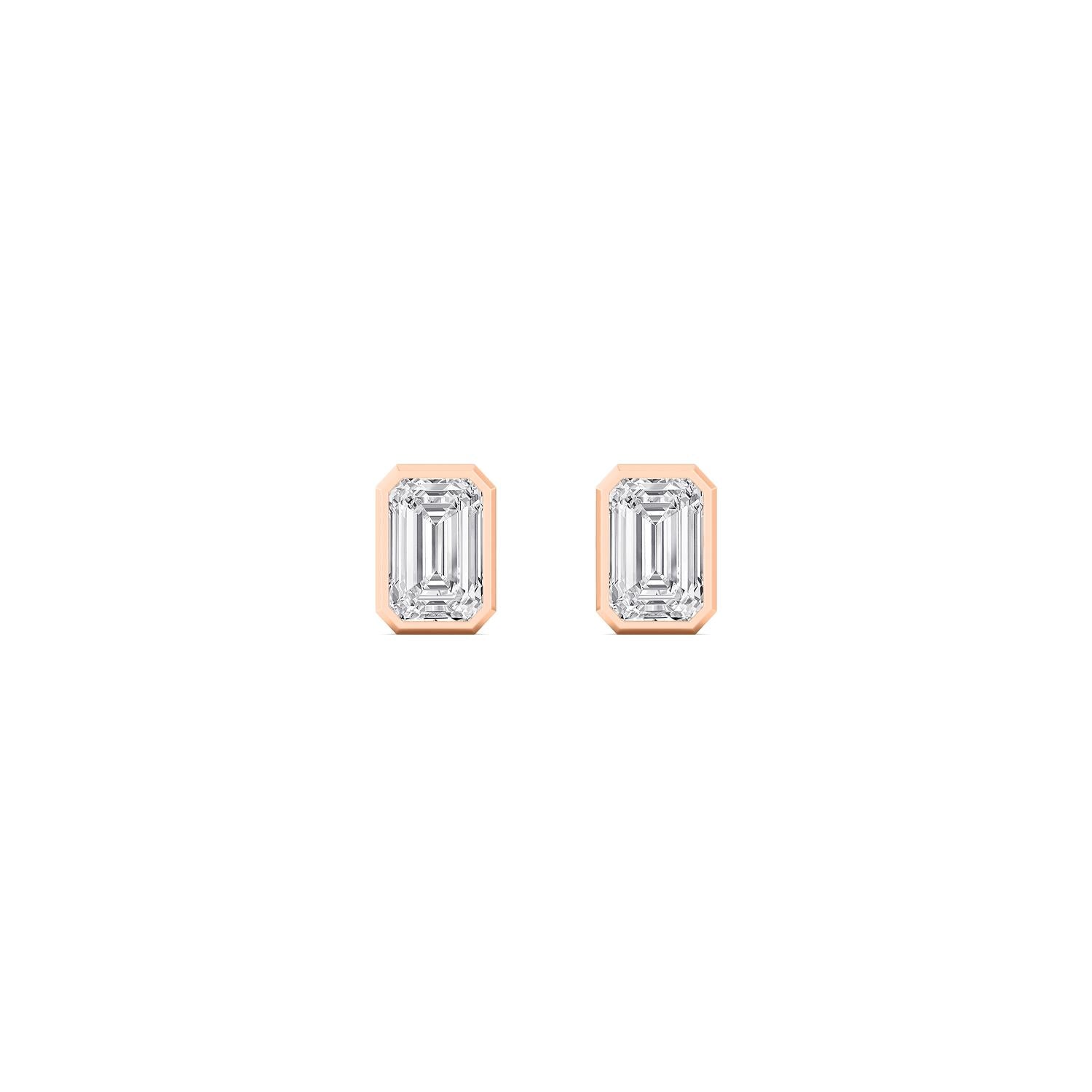9K Rose Gold Lab Grown Diamond EARRINGS 0.22 ctw E33451EM-0.25CT