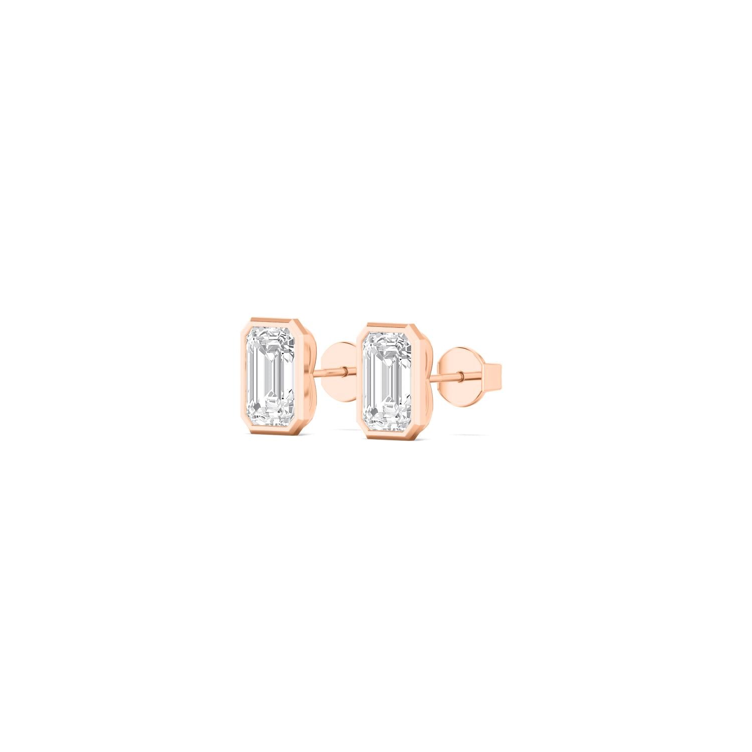 9K Rose Gold Lab Grown Diamond EARRINGS 0.22 ctw E33451EM-0.25CT