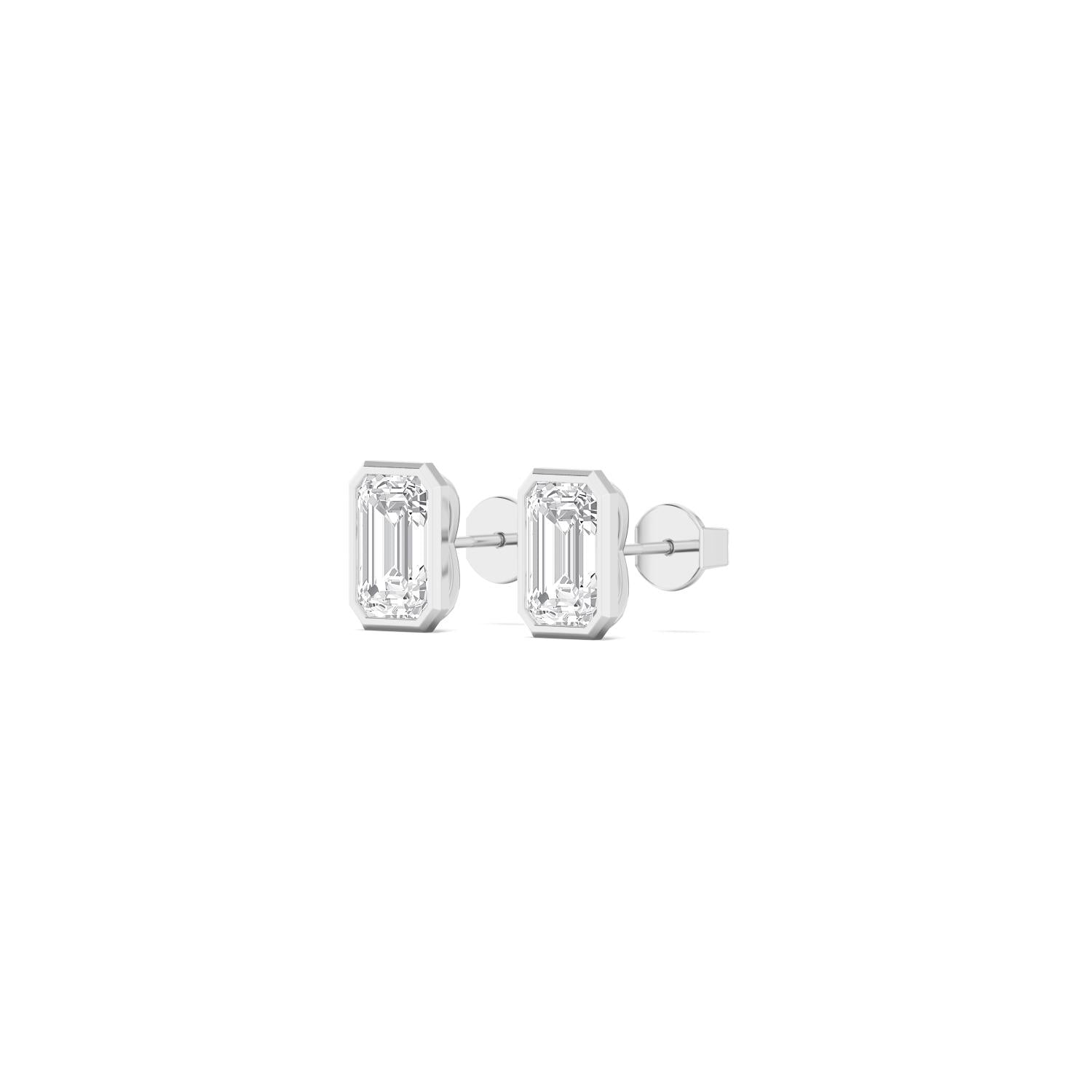 9K White Gold Lab Grown Diamond EARRINGS 0.22 ctw E33451EM-0.25CT