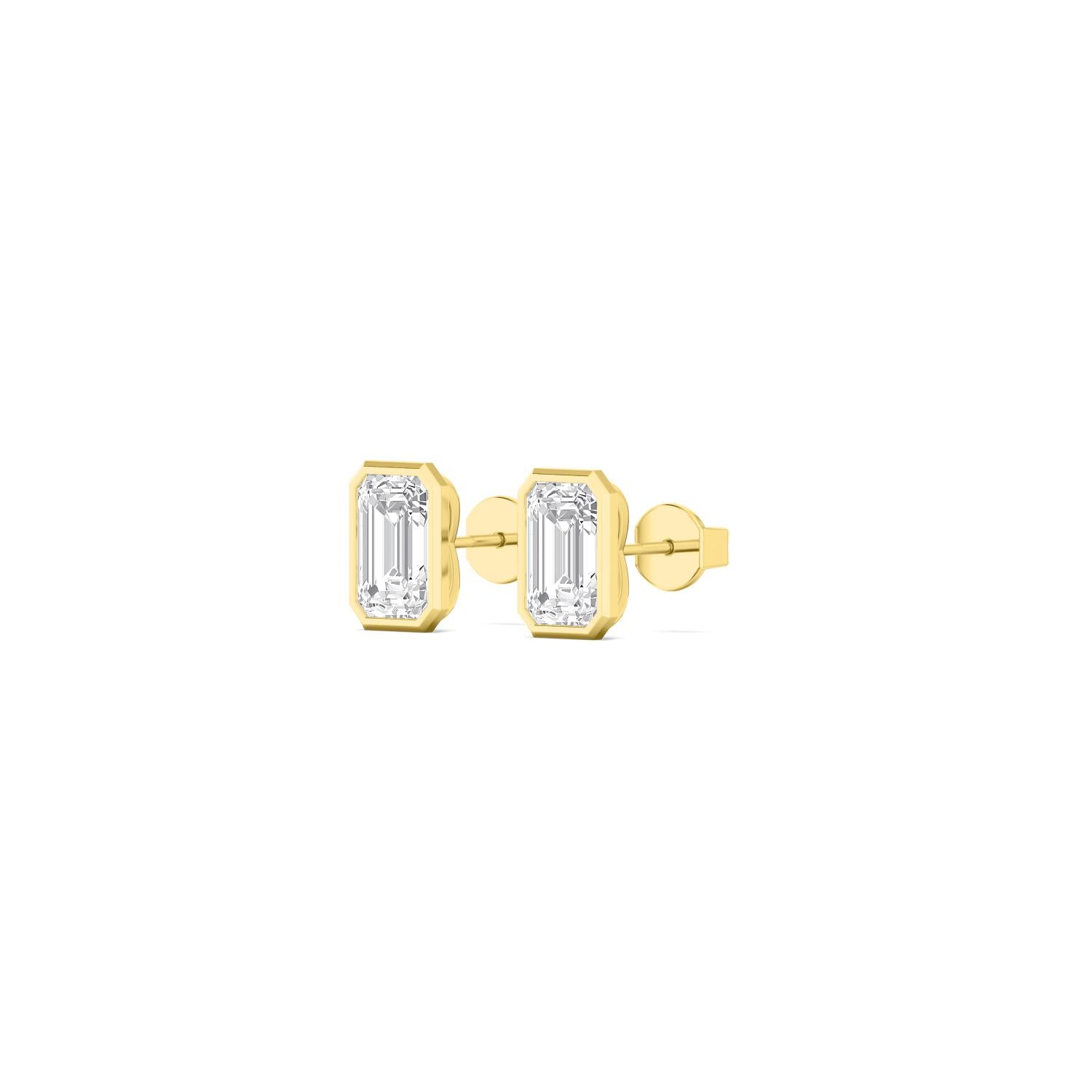 9K Yellow Gold Lab Grown Diamond EARRINGS 0.22 ctw E33451EM-0.25CT