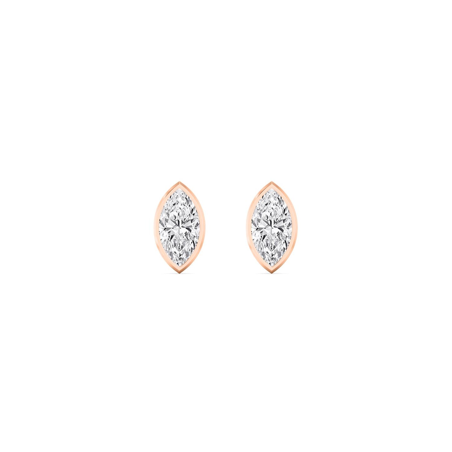9K Rose Gold Lab Grown Diamond EARRINGS 0.24 ctw E33451MQ-0.25CT