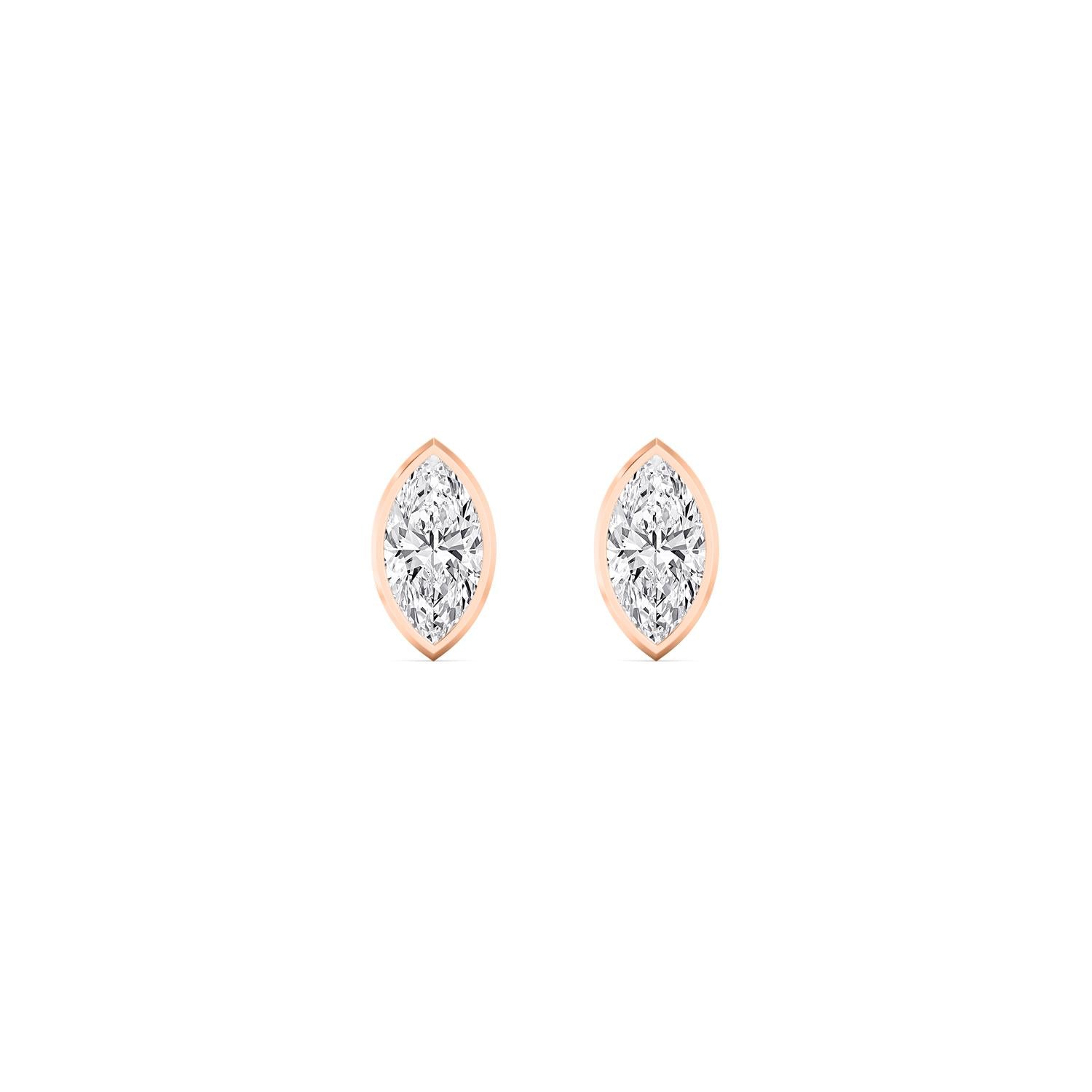 9K Rose Gold Lab Grown Diamond EARRINGS 0.24 ctw E33451MQ-0.25CT