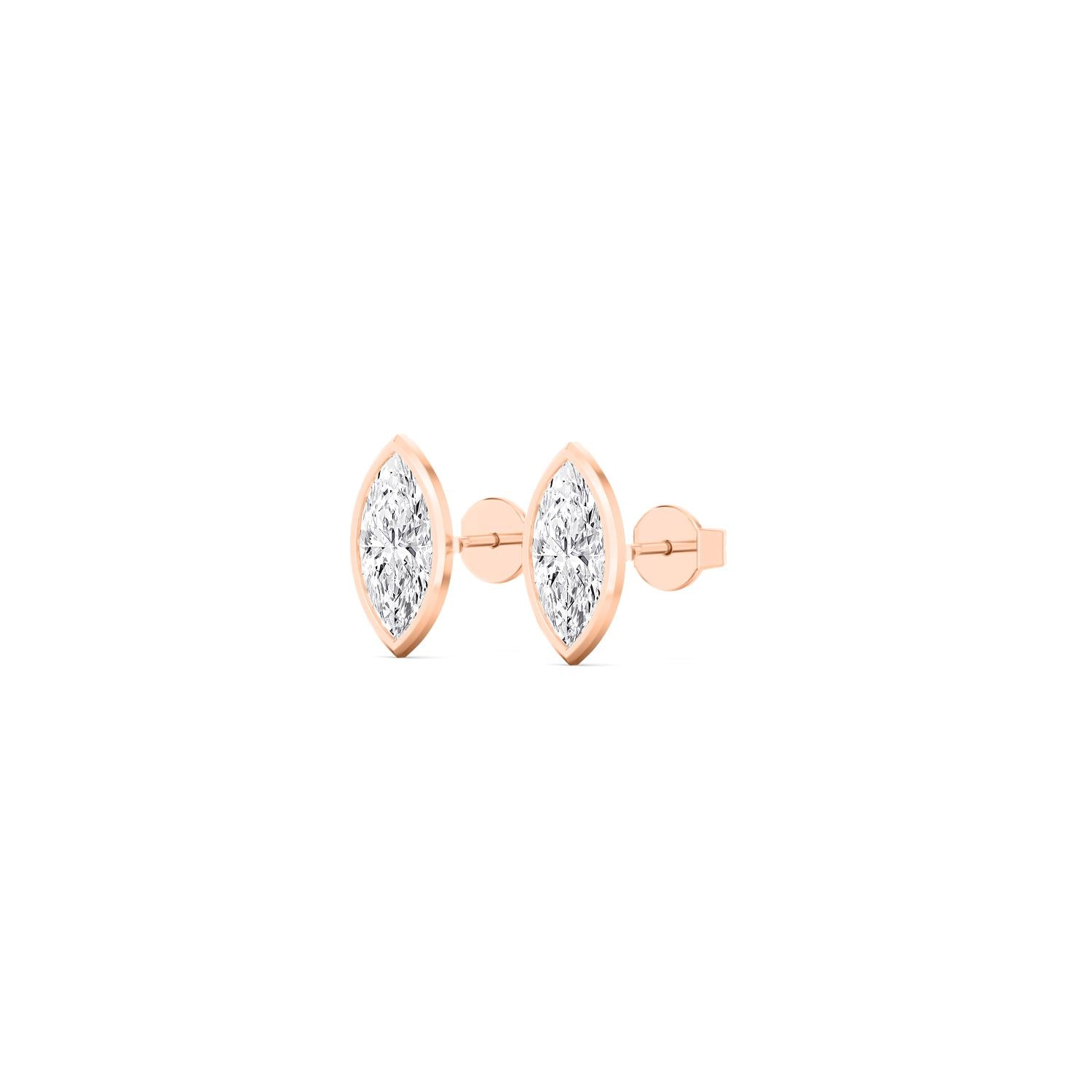 9K Rose Gold Lab Grown Diamond EARRINGS 0.24 ctw E33451MQ-0.25CT