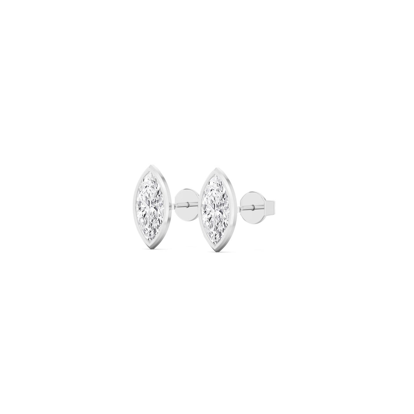 9K White Gold Lab Grown Diamond EARRINGS 0.24 ctw E33451MQ-0.25CT