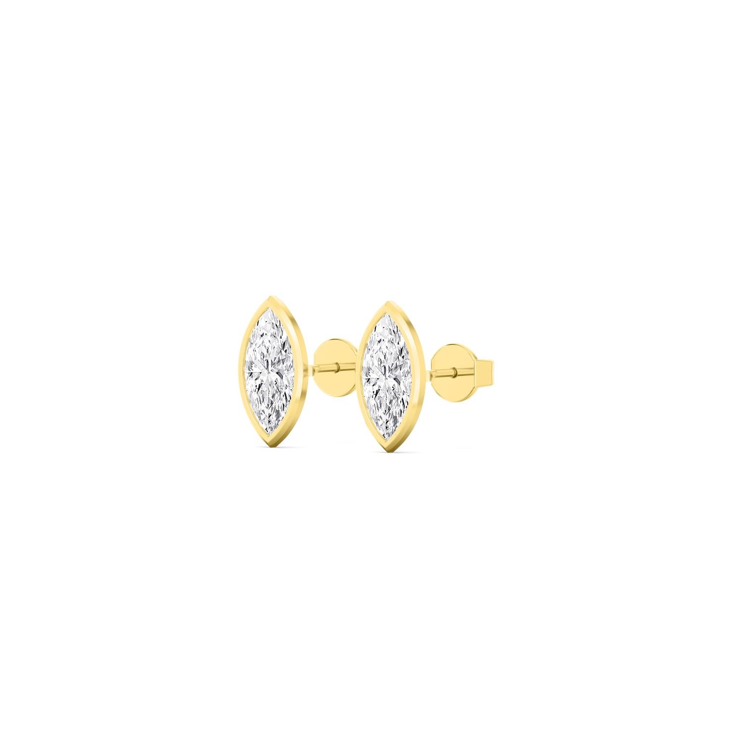 9K Yellow Gold Lab Grown Diamond EARRINGS 0.24 ctw E33451MQ-0.25CT
