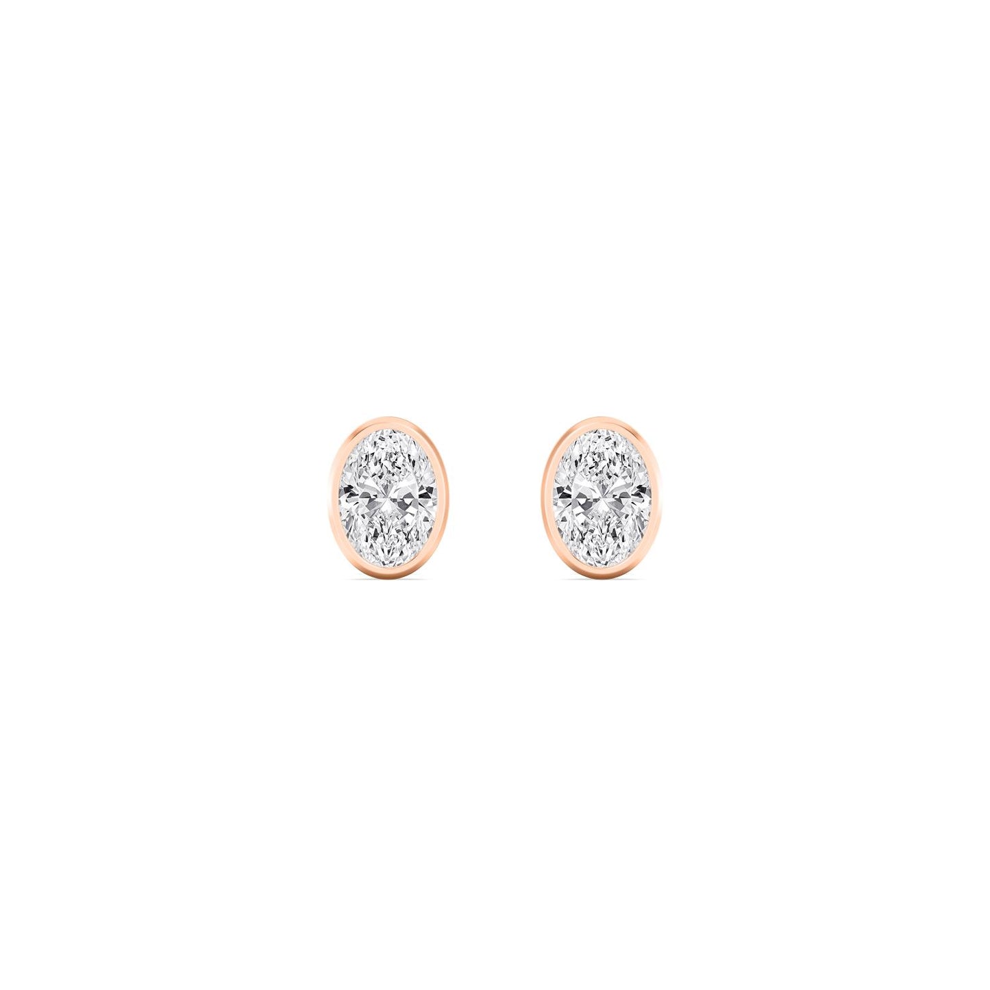 9K Rose Gold Lab Grown Diamond EARRINGS 0.24 ctw E33451OV-0.25CT