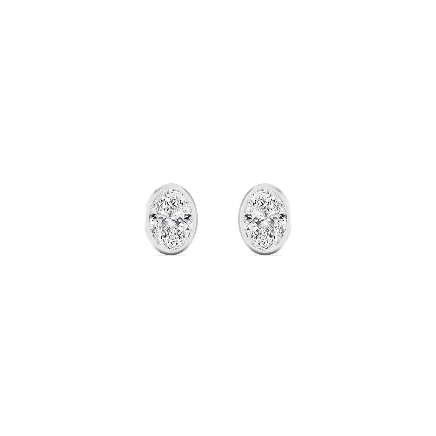 9K White Gold Lab Grown Diamond EARRINGS 0.24 ctw E33451OV-0.25CT