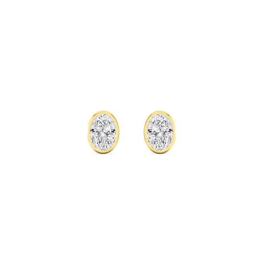 9K Yellow Gold Lab Grown Diamond EARRINGS 0.24 ctw E33451OV-0.25CT