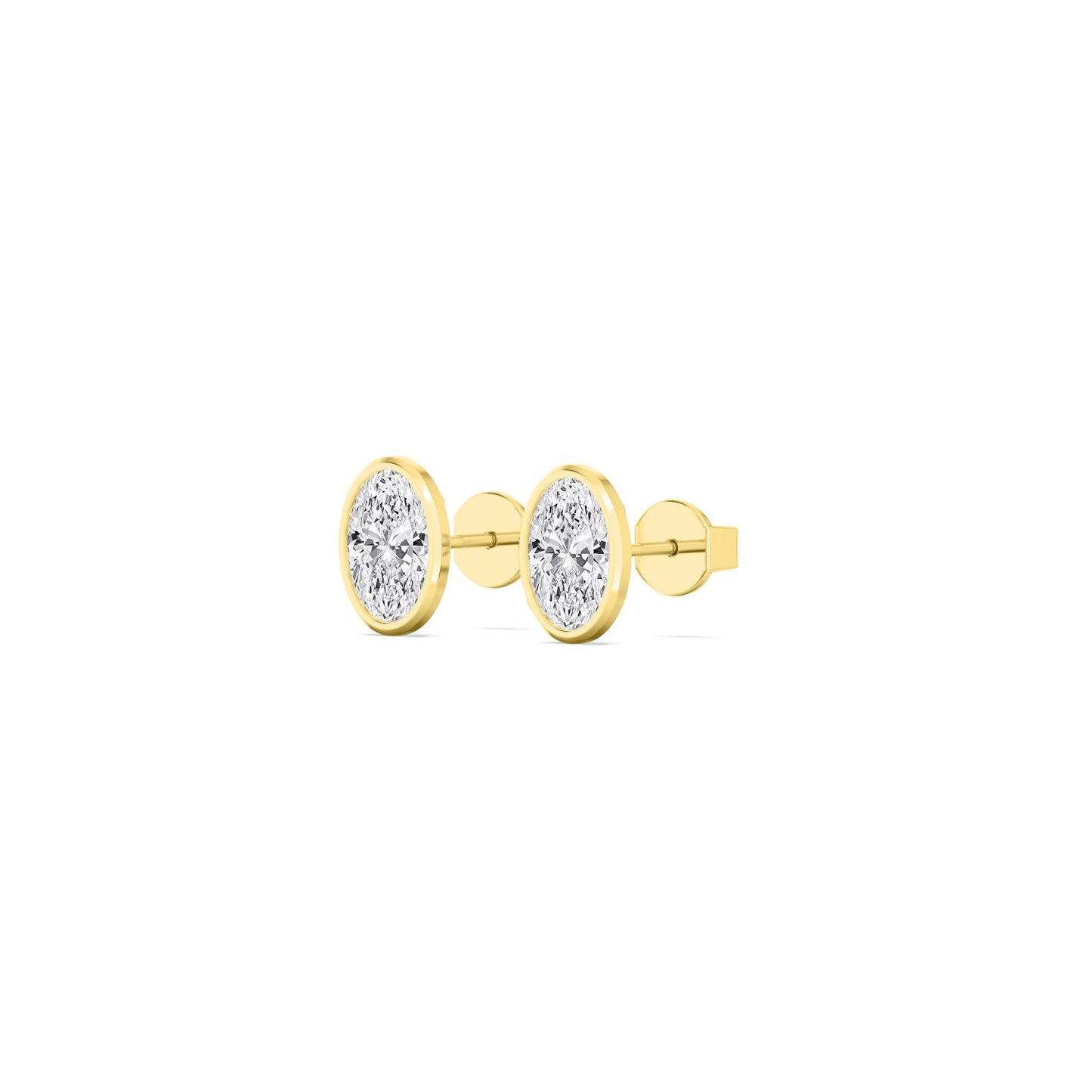9K Yellow Gold Lab Grown Diamond EARRINGS 0.24 ctw E33451OV-0.25CT
