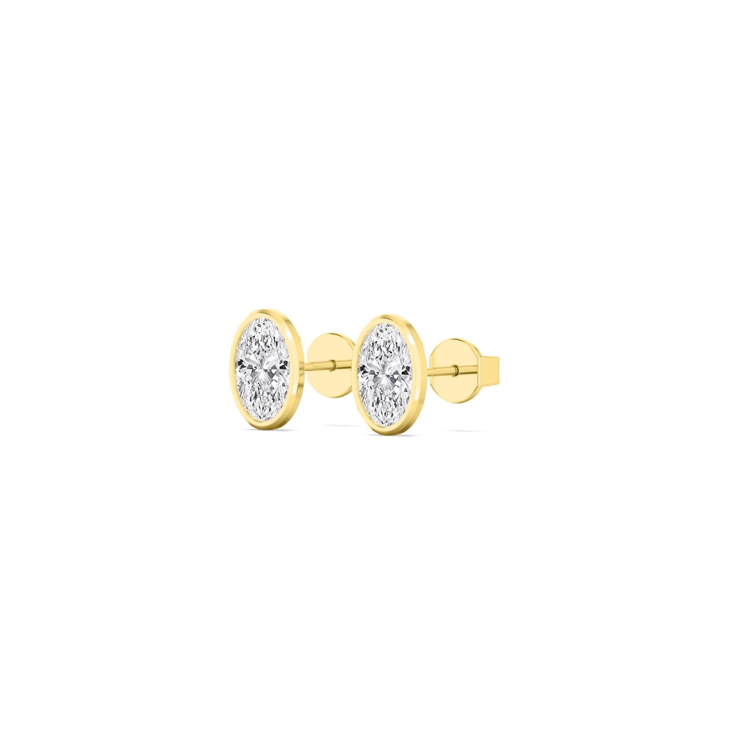 9K Yellow Gold Lab Grown Diamond EARRINGS 0.24 ctw E33451OV-0.25CT