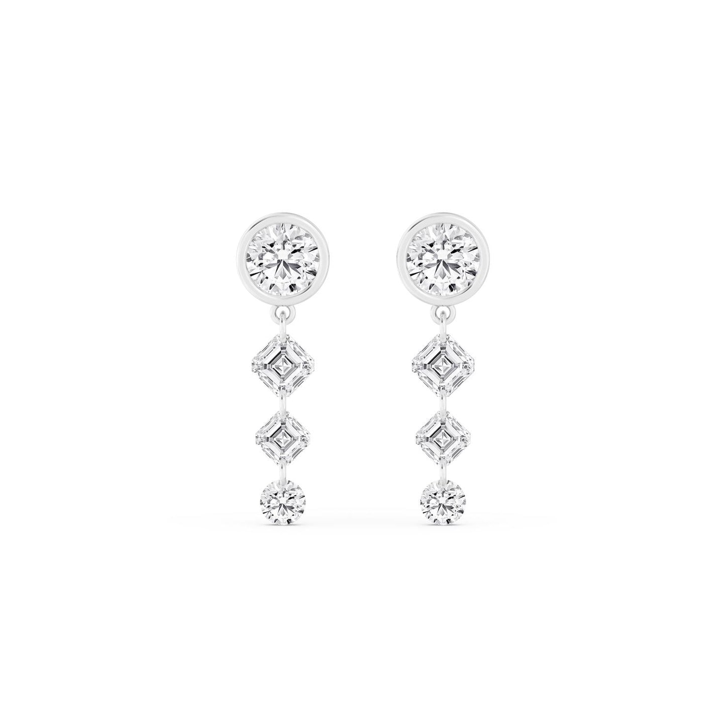9K White Gold Lab Grown Diamond EARRINGS 3.14 ctw E33461-1.50CT