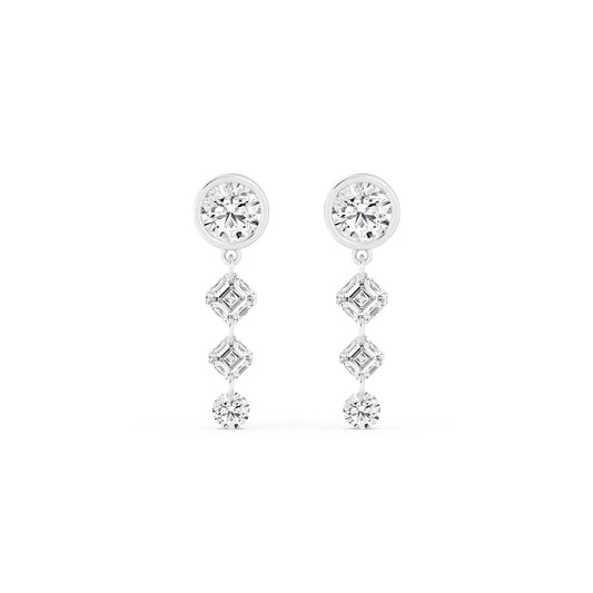 9K White Gold Lab Grown Diamond EARRINGS 3.14 ctw E33461-1.50CT