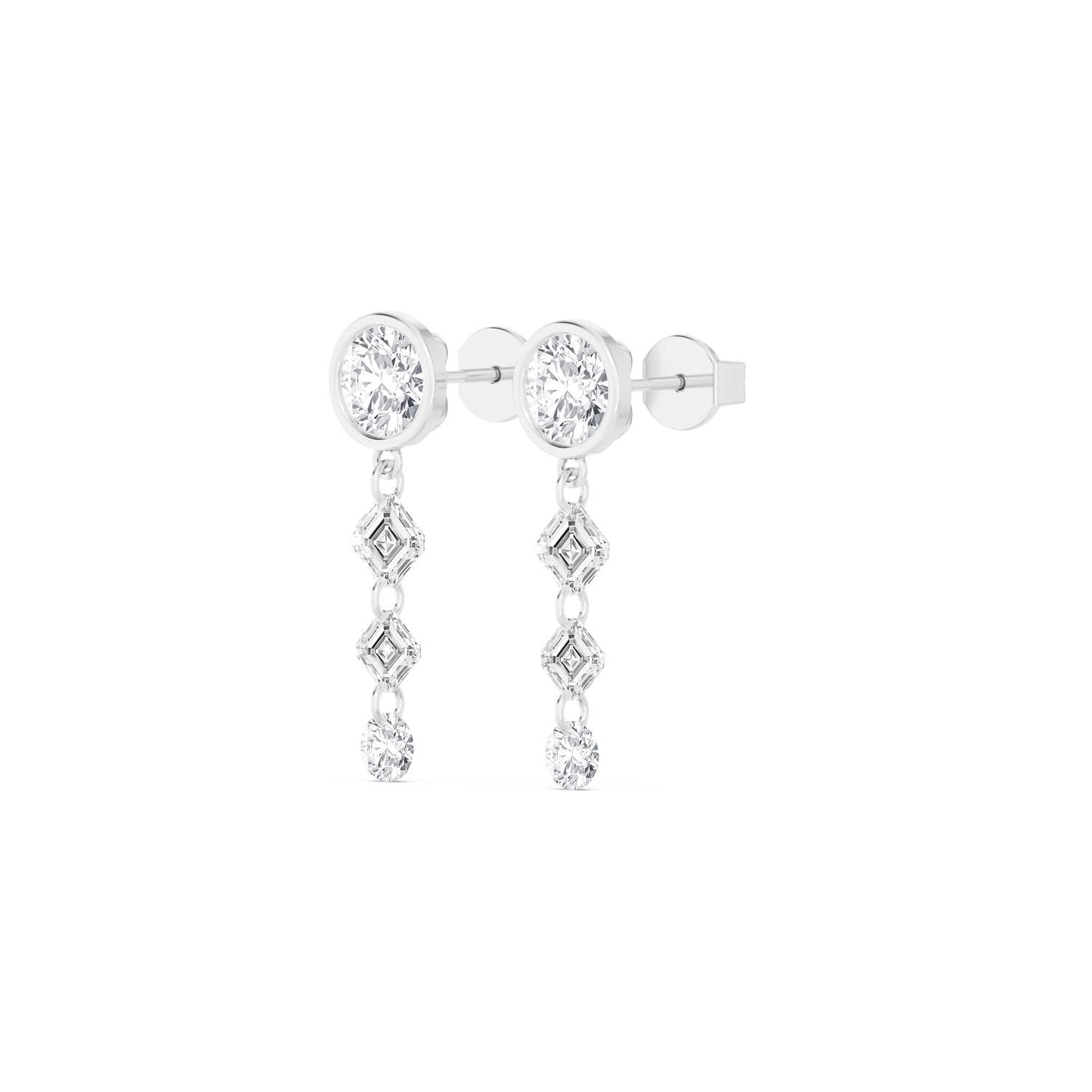 9K White Gold Lab Grown Diamond EARRINGS 3.14 ctw E33461-1.50CT