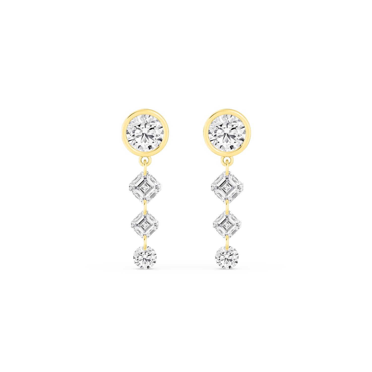 9K Yellow Gold Lab Grown Diamond EARRINGS 3.14 ctw E33461-1.50CT