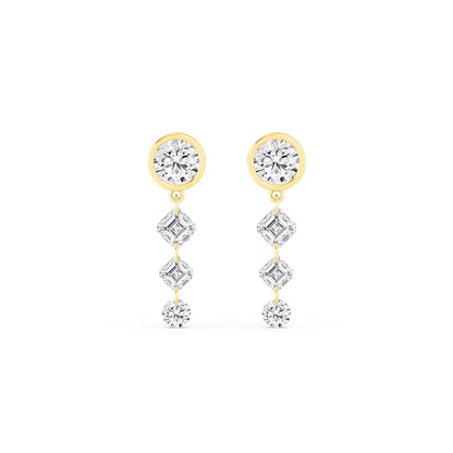 9K Yellow Gold Lab Grown Diamond EARRINGS 3.14 ctw E33461-1.50CT