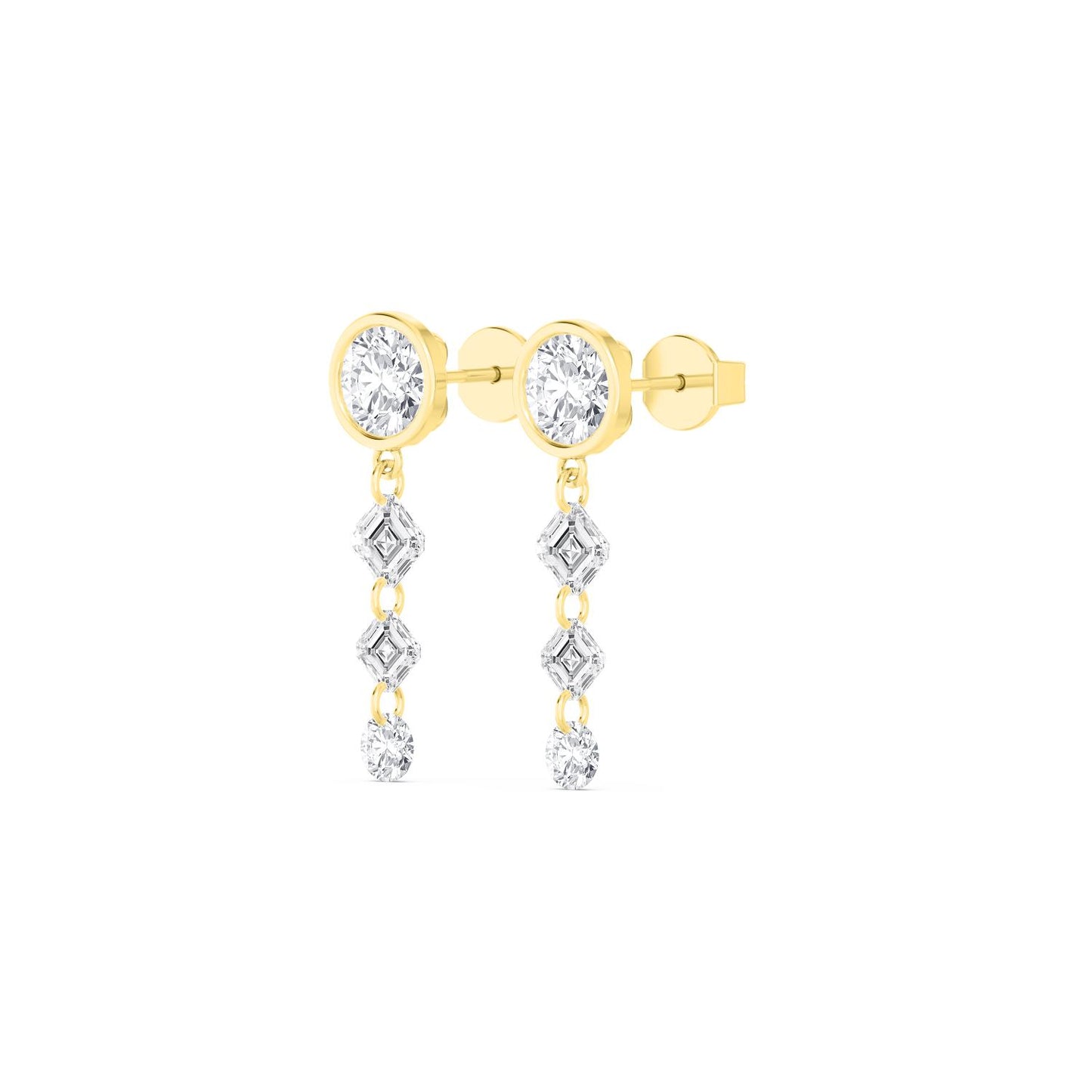 9K Yellow Gold Lab Grown Diamond EARRINGS 3.14 ctw E33461-1.50CT