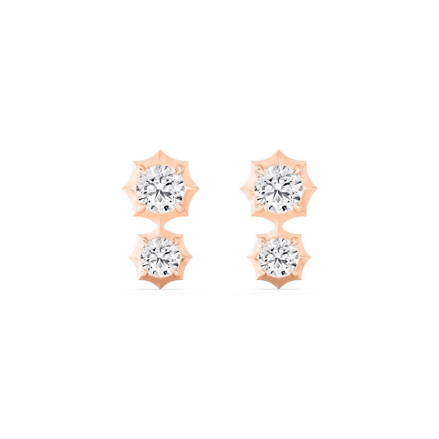 9K Rose Gold Lab Grown Diamond EARRINGS 2.71 ctw E33559-2.83CT