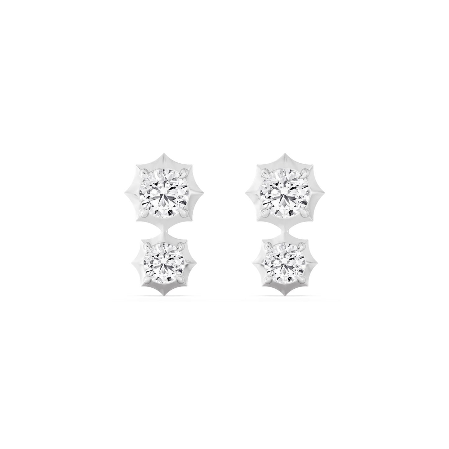 9K White Gold Lab Grown Diamond EARRINGS 2.71 ctw E33559-2.83CT