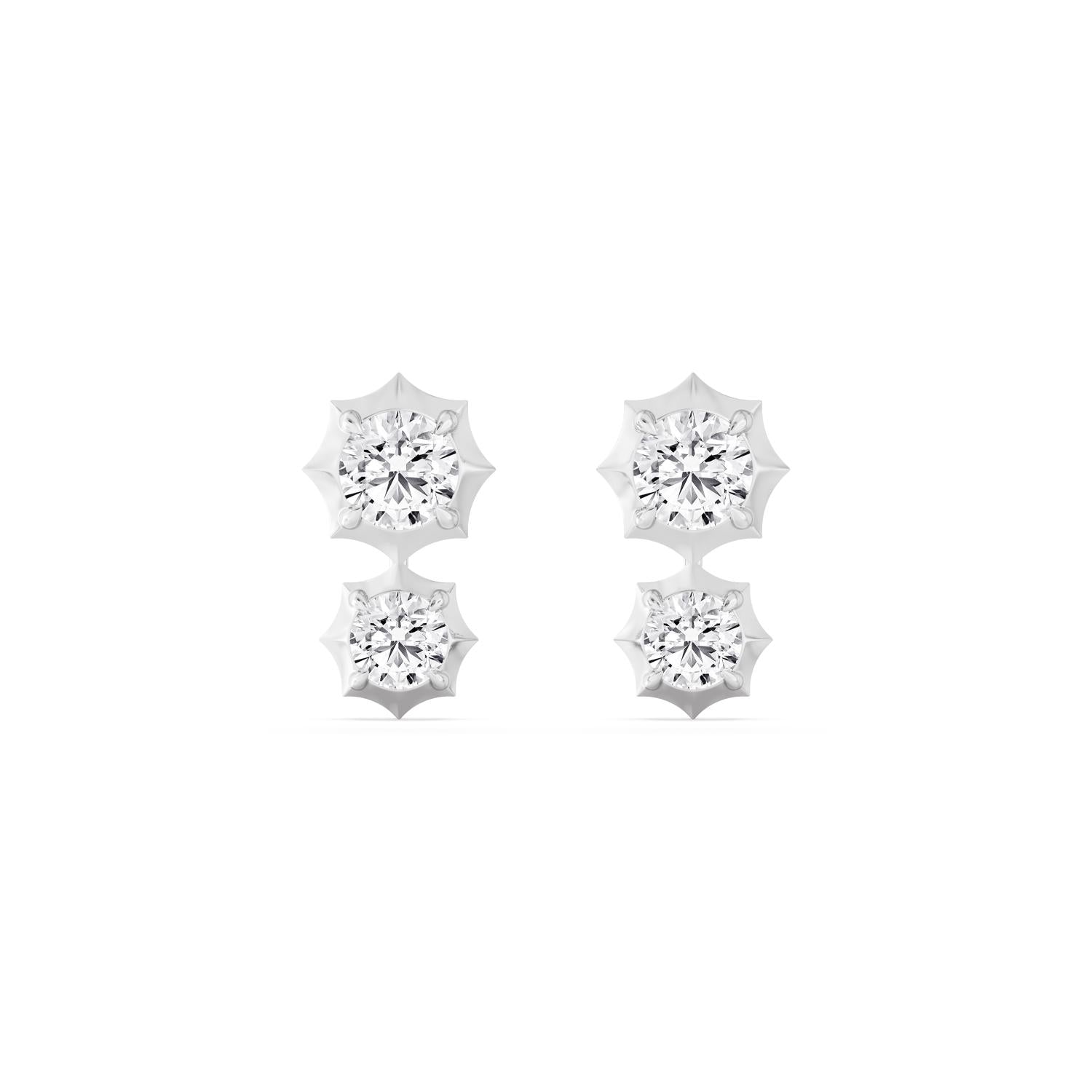 9K White Gold Lab Grown Diamond EARRINGS 2.71 ctw E33559-2.83CT