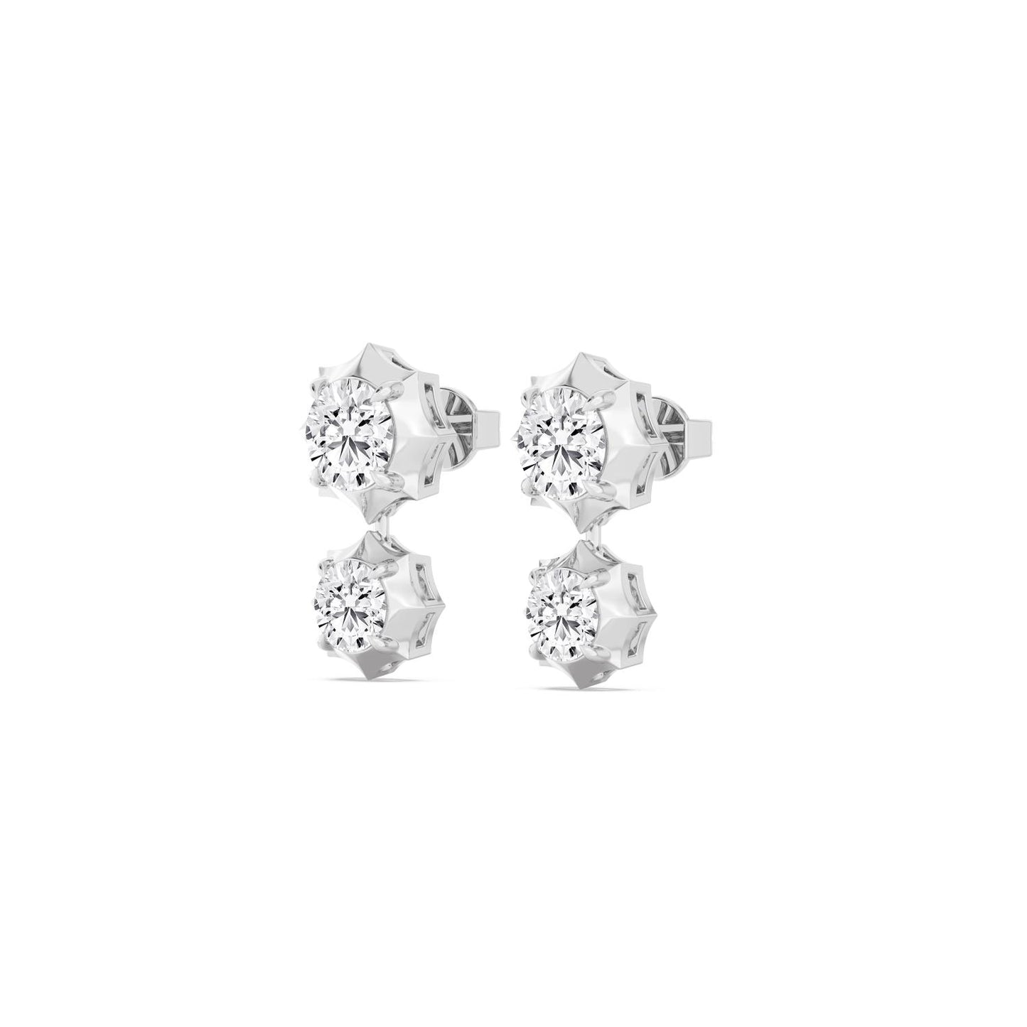 9K White Gold Lab Grown Diamond EARRINGS 2.71 ctw E33559-2.83CT