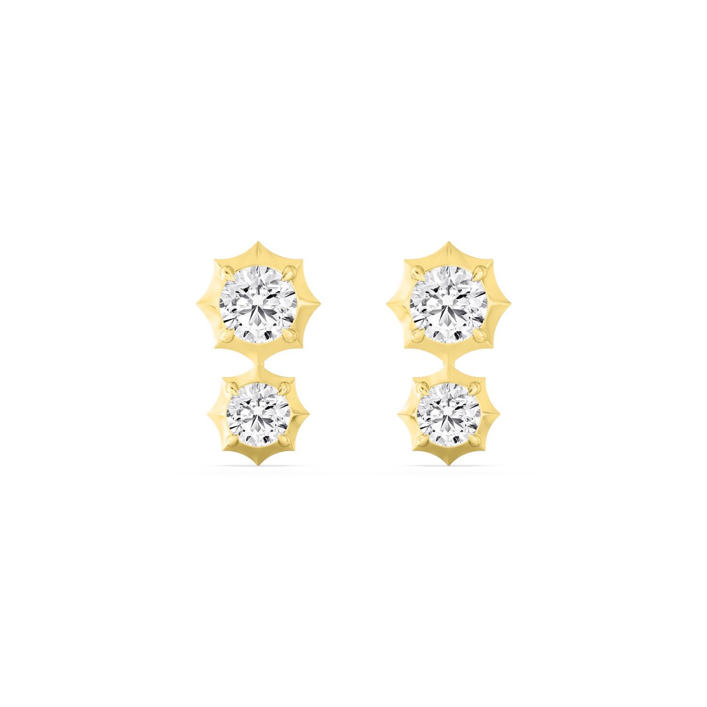 9K Yellow Gold Lab Grown Diamond EARRINGS 2.71 ctw E33559-2.83CT