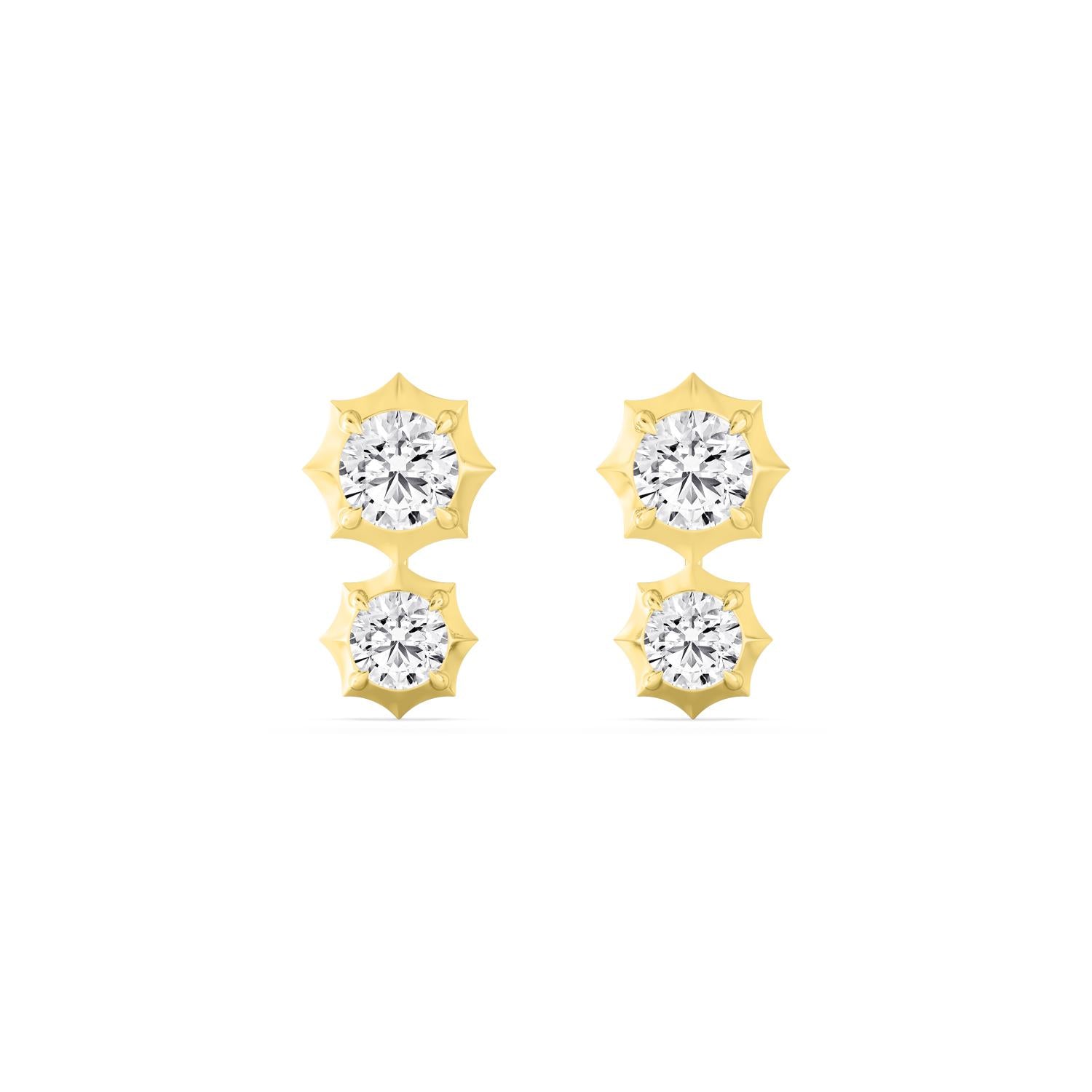 9K Yellow Gold Lab Grown Diamond EARRINGS 2.71 ctw E33559-2.83CT
