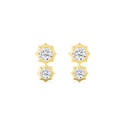 9K Yellow Gold Lab Grown Diamond EARRINGS 2.71 ctw E33559-2.83CT