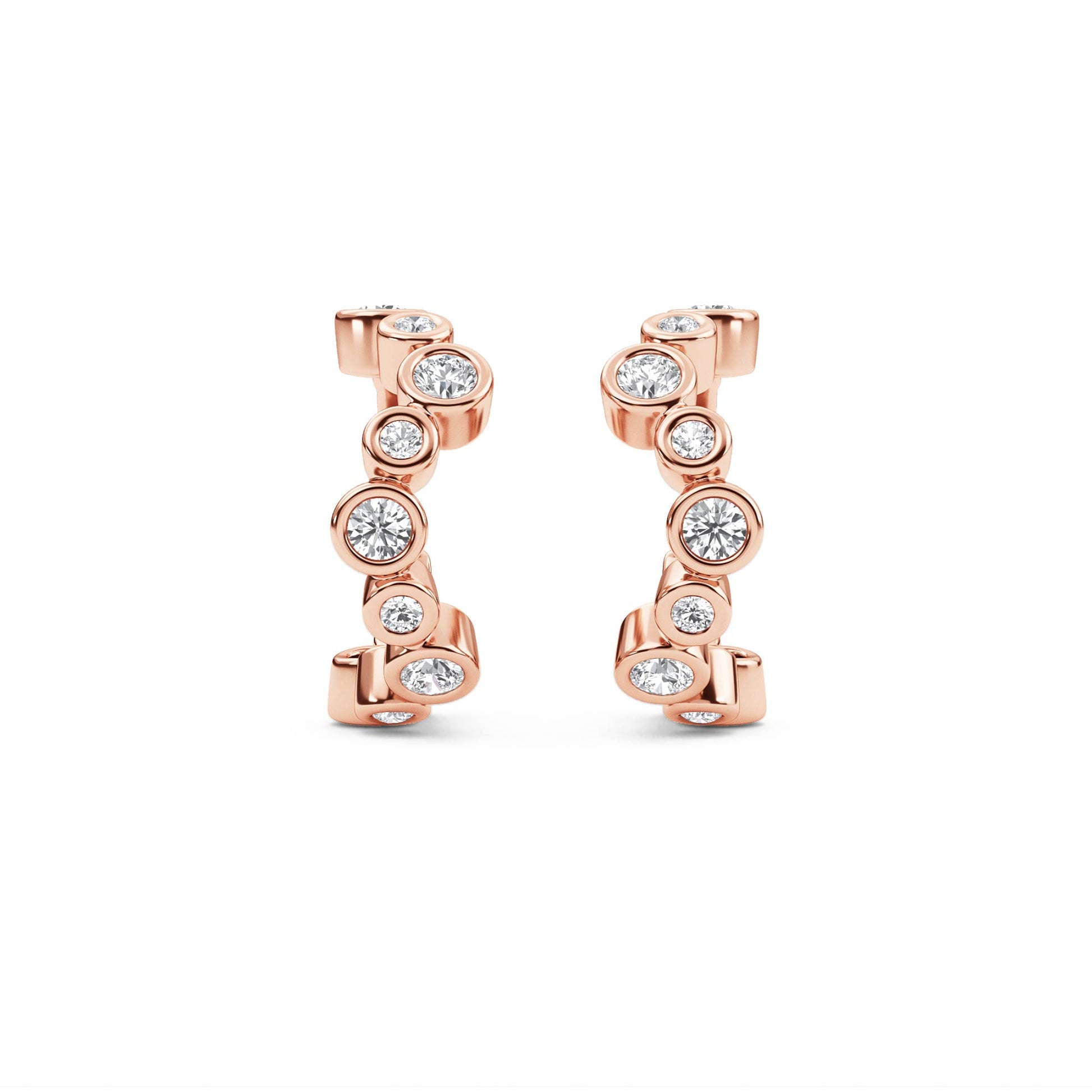 9K Rose Gold Lab Grown Diamond Earrings 0.53 ctw E33564-0.50CT