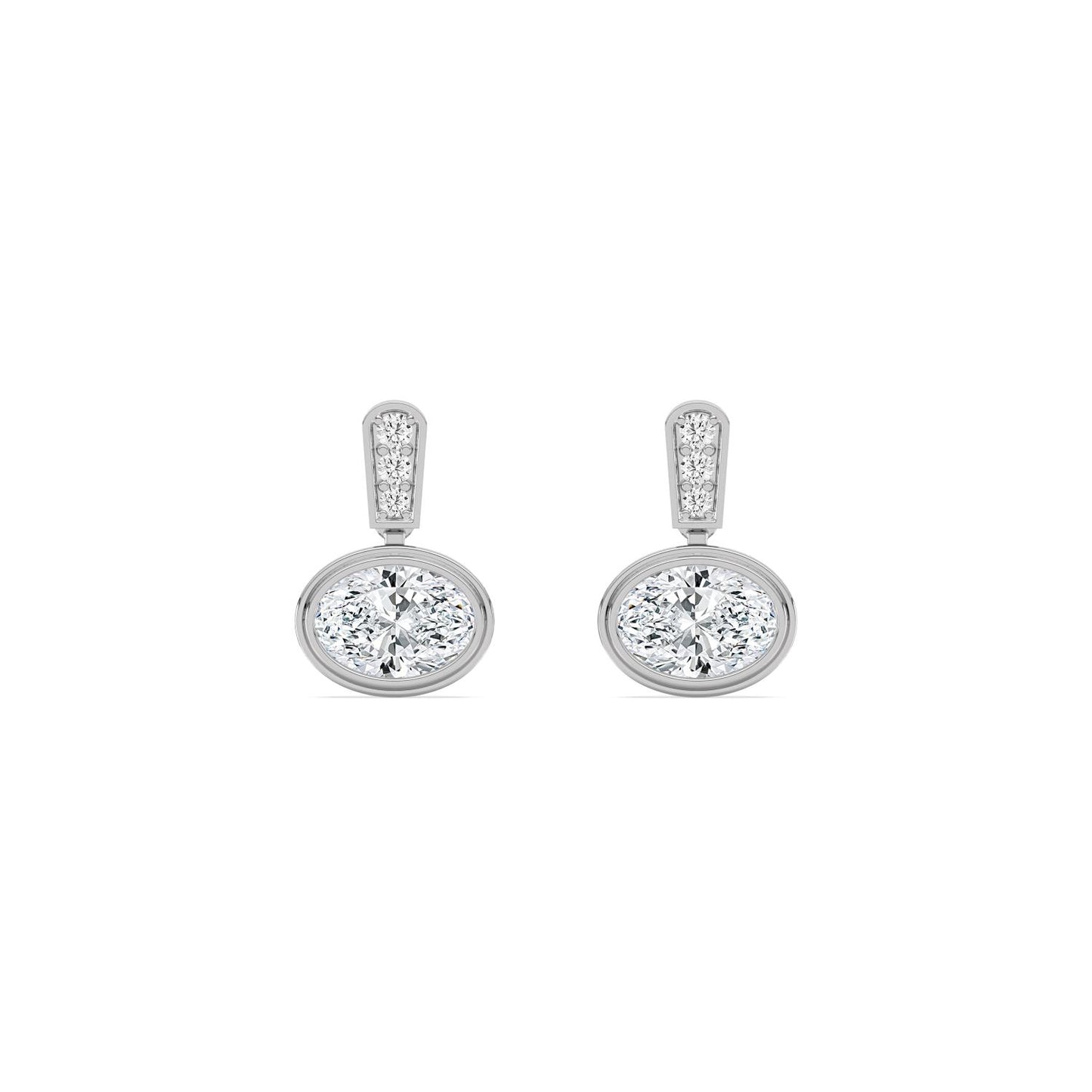 9K White Gold Lab Grown Diamond EARRINGS 2.31 ctw E33765OV-2