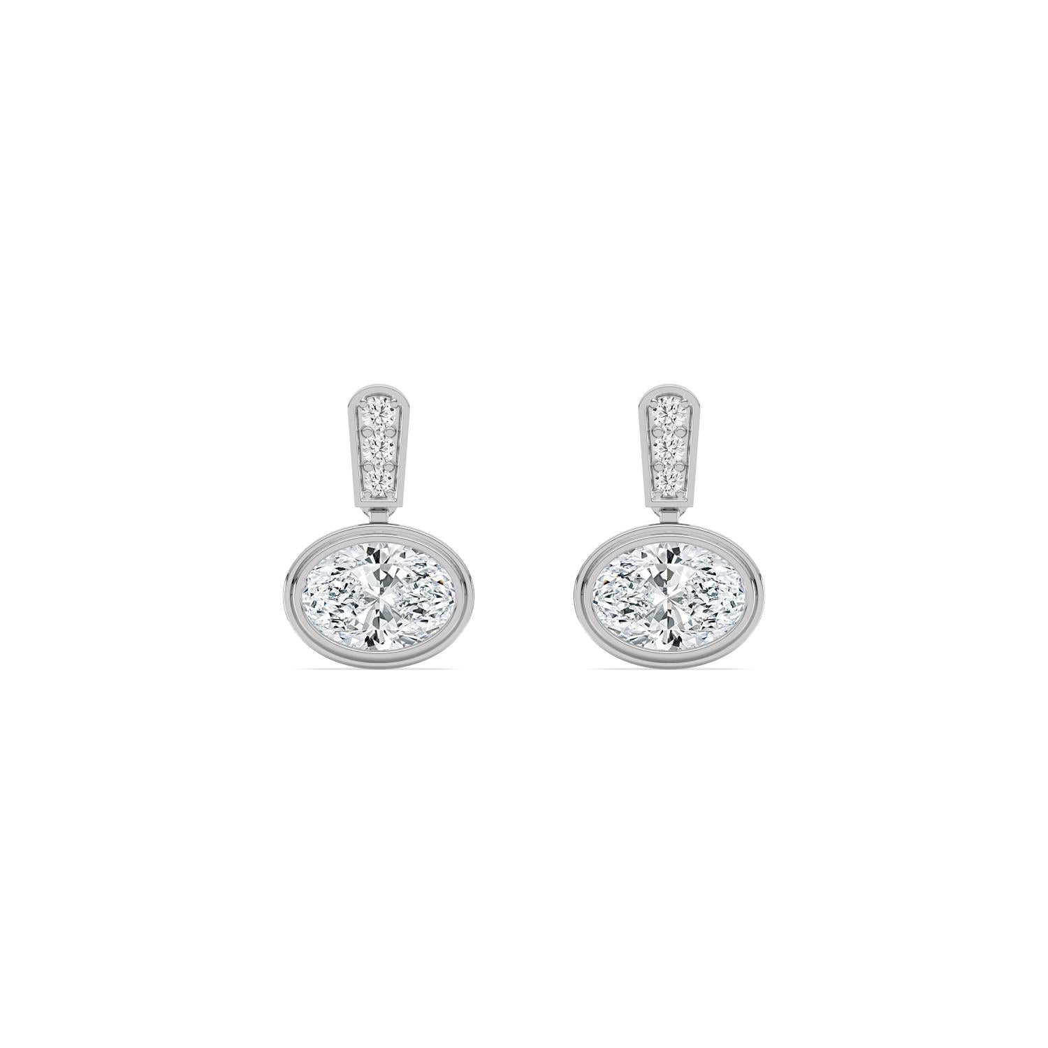 9K White Gold Lab Grown Diamond EARRINGS 2.31 ctw E33765OV-2