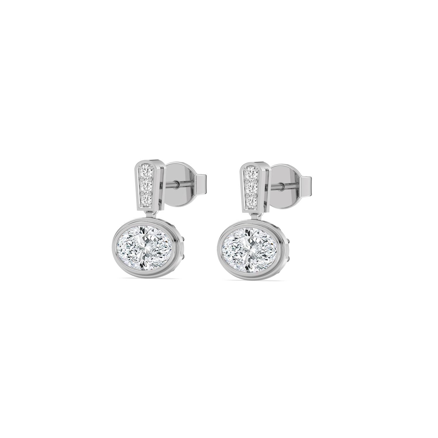 9K White Gold Lab Grown Diamond EARRINGS 2.31 ctw E33765OV-2
