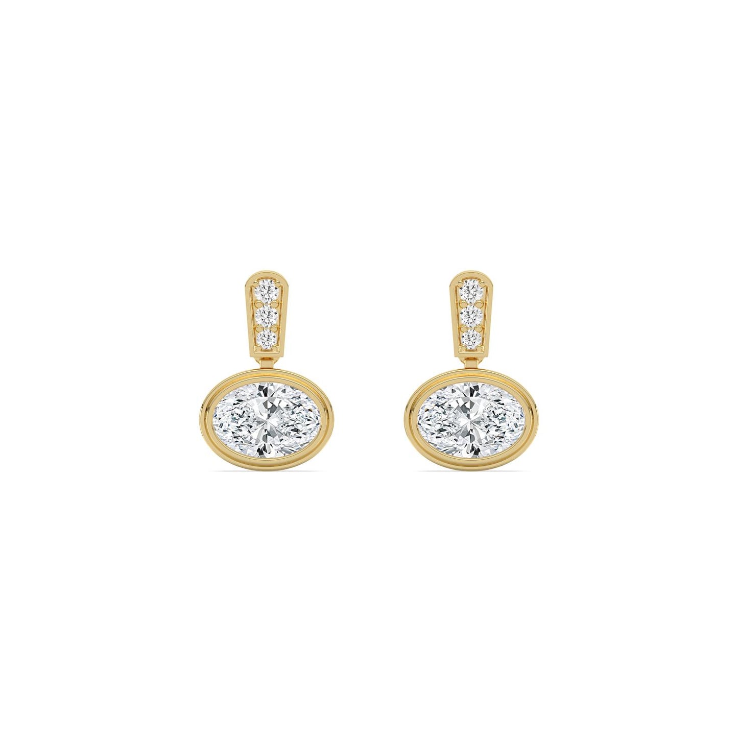 9K Yellow Gold Lab Grown Diamond EARRINGS 2.31 ctw E33765OV-2